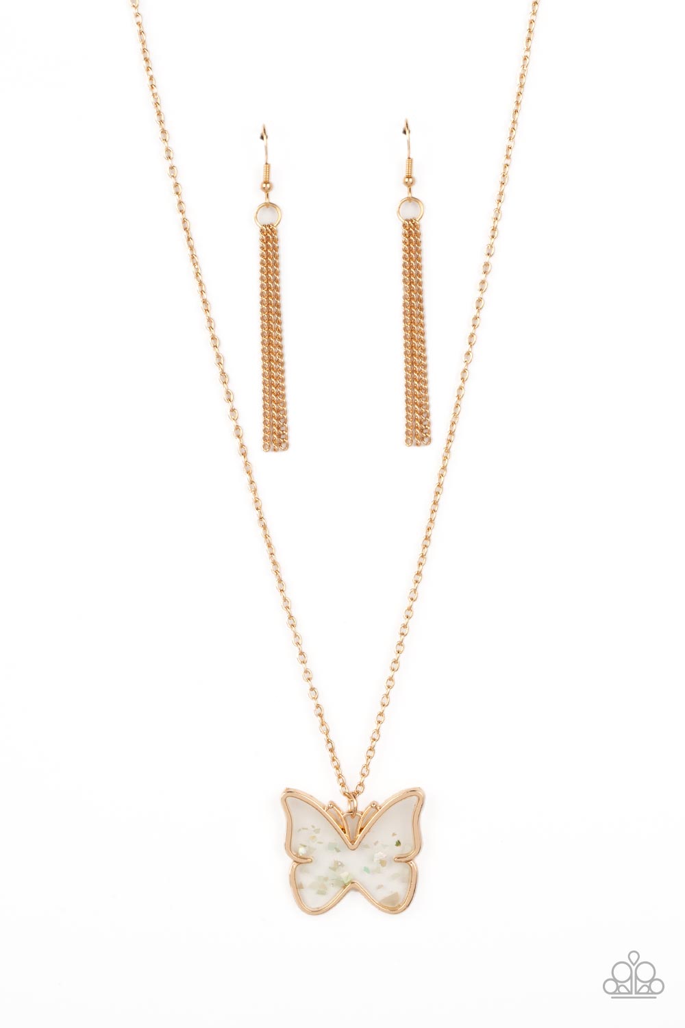 Gives Me Butterflies - Paparazzi Accessories Gold Necklace $5 Jewelry with Janet Morgan Jewelry