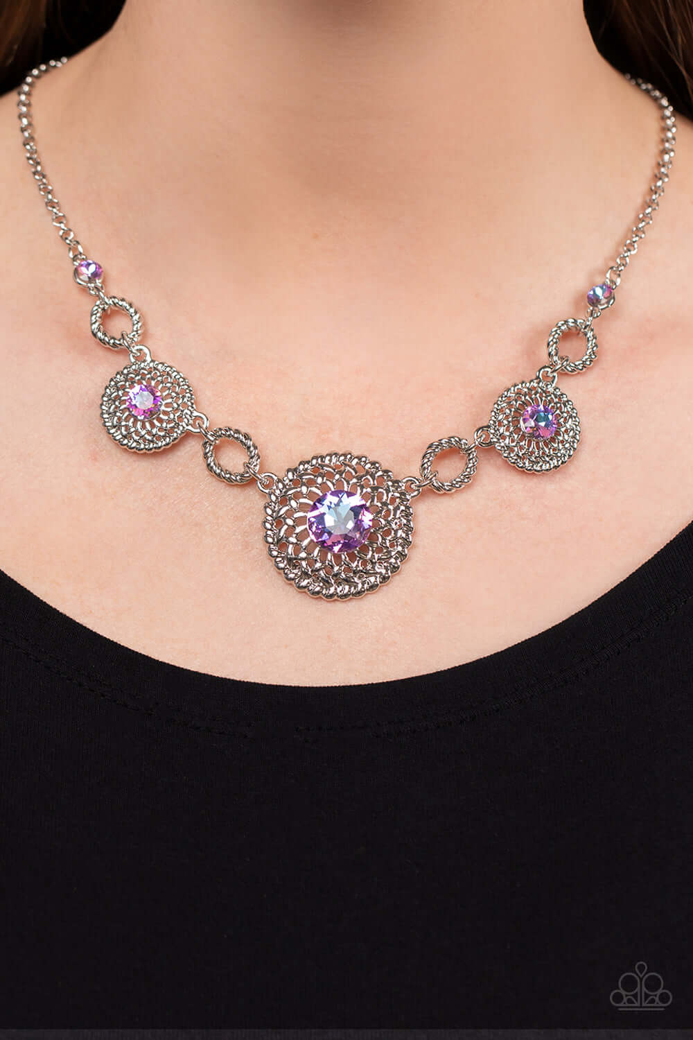 Cosmic Cosmos - Paparazzi Accessories Purple Necklace $5 Jewelry with Janet Morgan Necklace