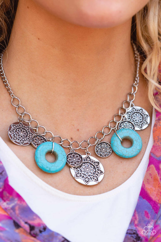 Western Zen - Paparazzi Accessories Blue $5 Jewelry with Janet Morgan Necklace