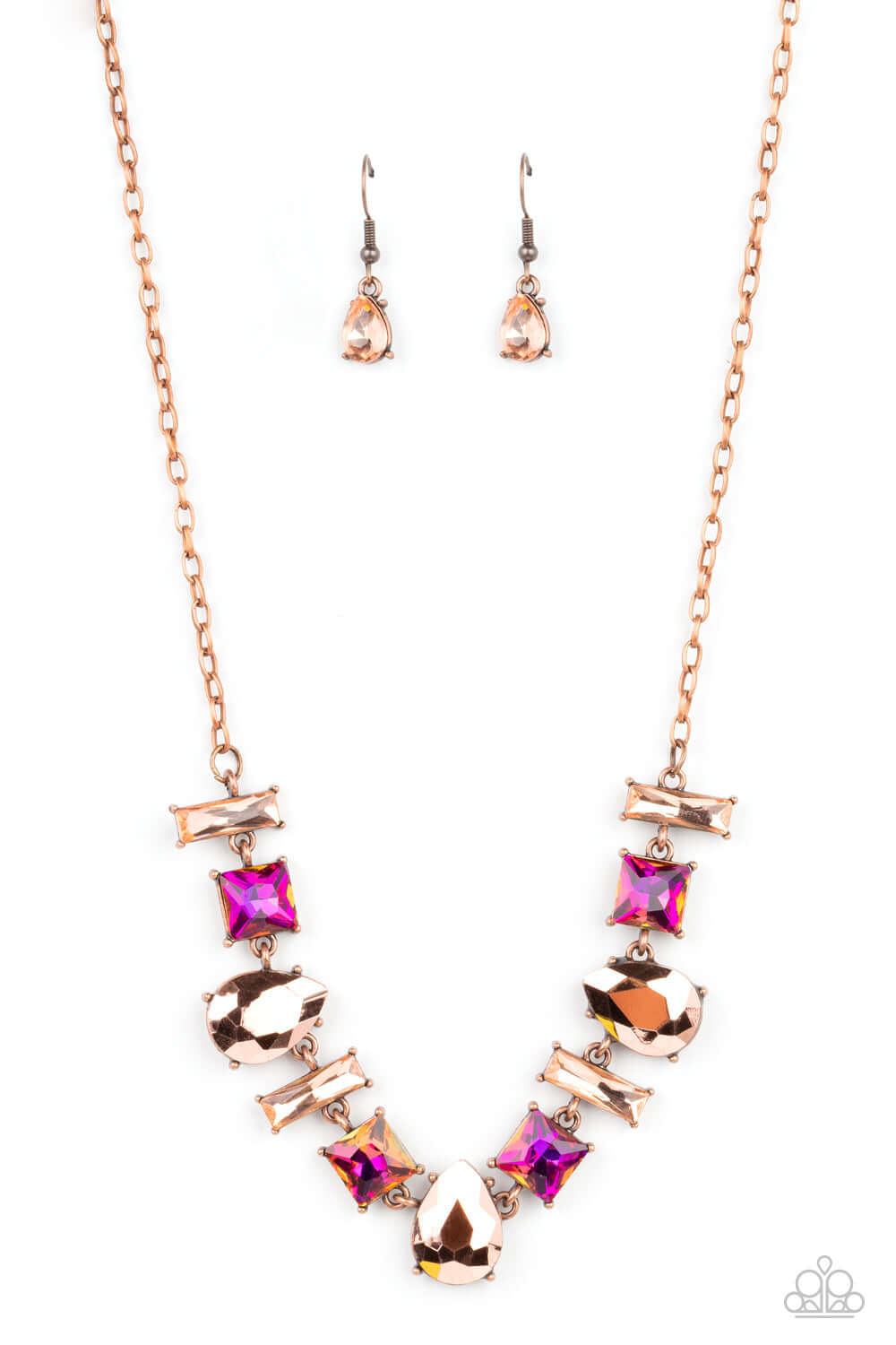 Interstellar Ice - Paparazzi Accessories Copper Necklace $5 Jewelry with Janet Morgan Necklace