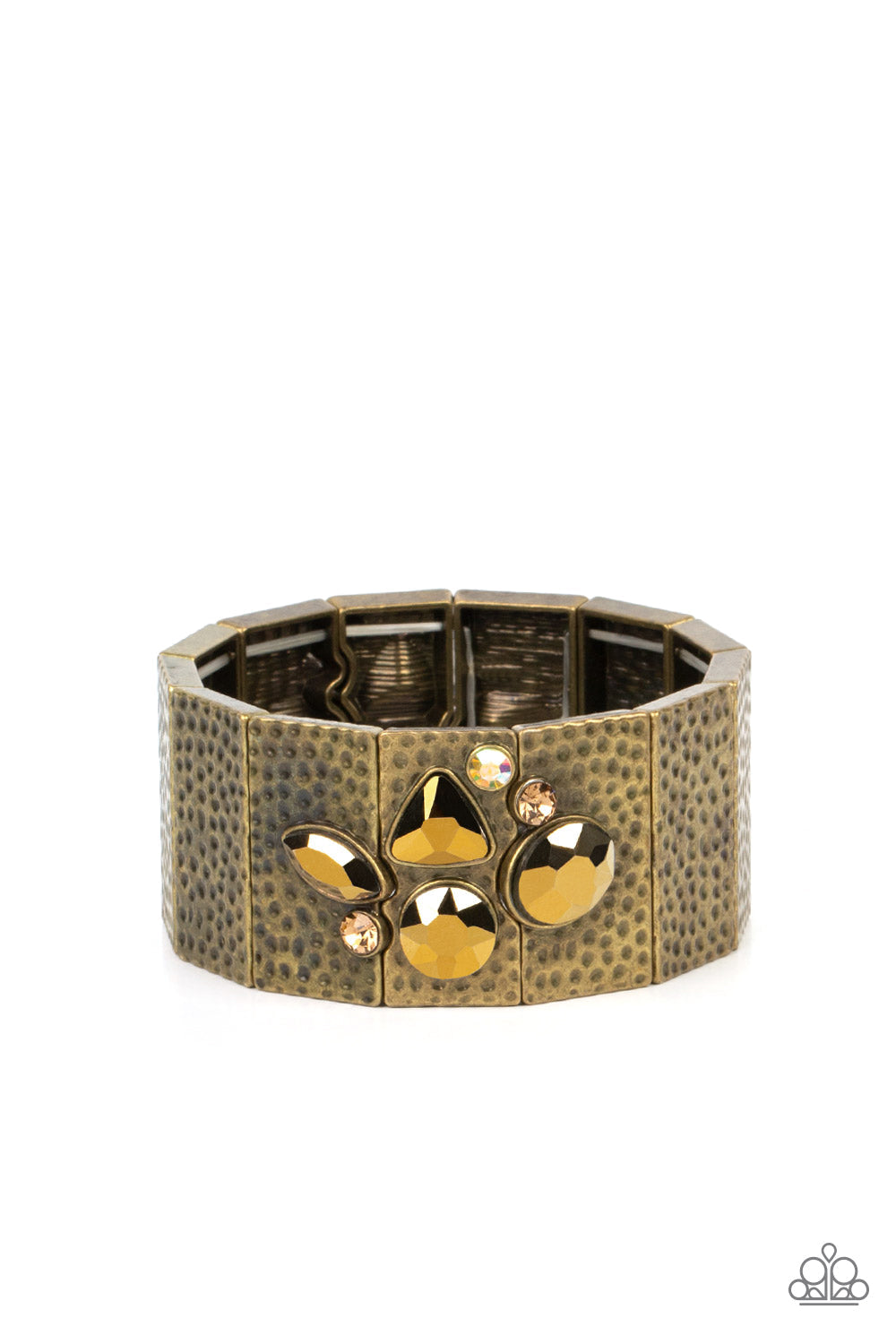 Flickering Fortune - Brass Paparazzi Accessories Bracelet $5 Jewelry with Janet Morgan Bracelets