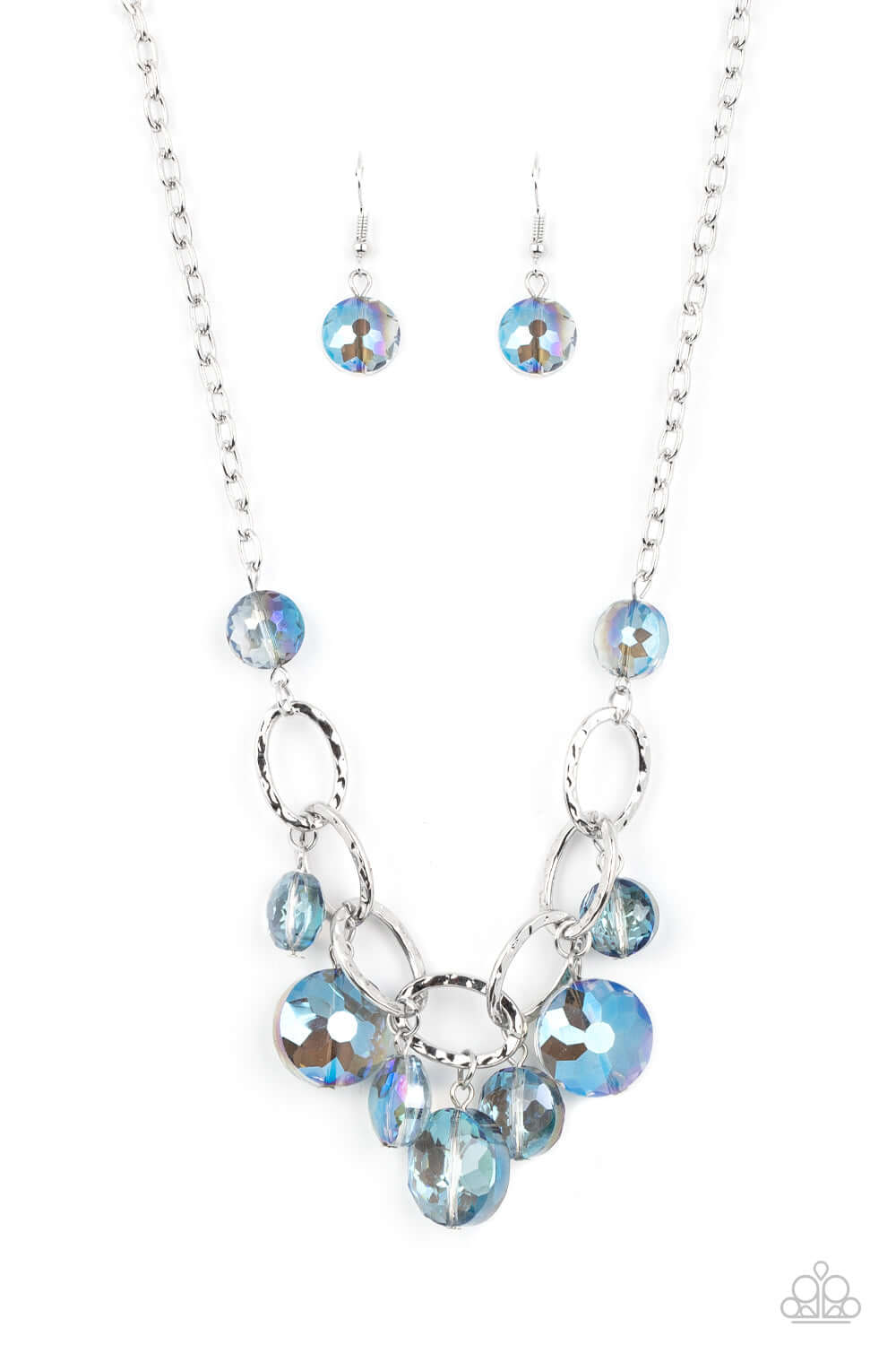 Rhinestone River - Blue Paparazzi Accessories Necklace $5 Jewelry with Janet Morgan Necklaces