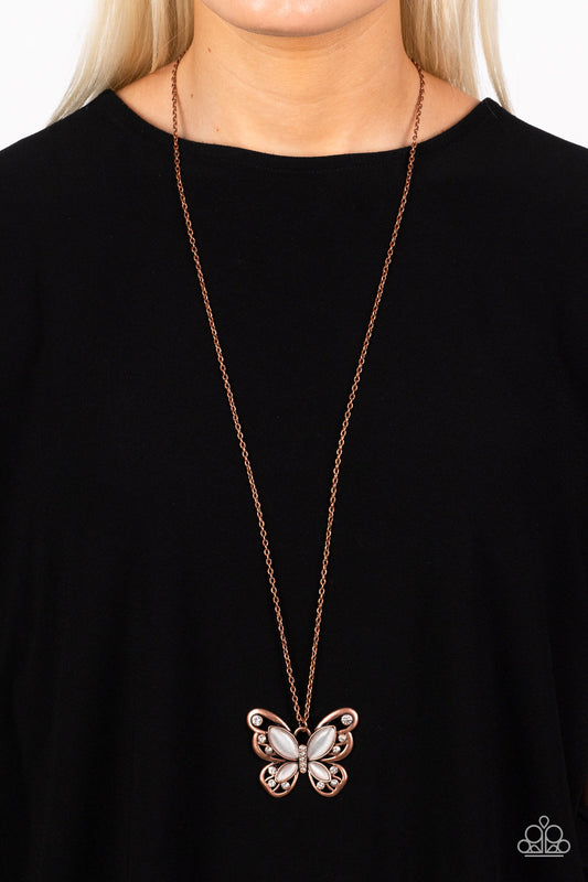 Wings Of Whimsy - Copper Paparazzi Accessories Necklace $5 Jewelry with Janet Morgan Necklaces