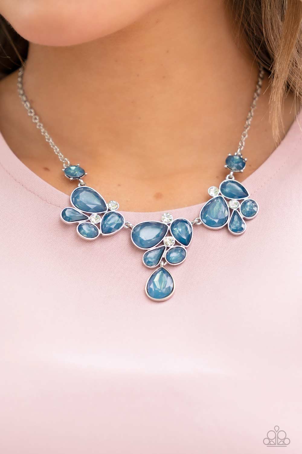 Everglade Escape - Paparazzi Accessories Blue Necklace $5 Jewelry with Janet Morgan Necklace