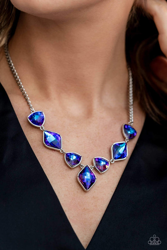 Glittering Geometrics - Paparazzi Accessories Purple Necklace $5 Jewelry with Janet Morgan Necklace