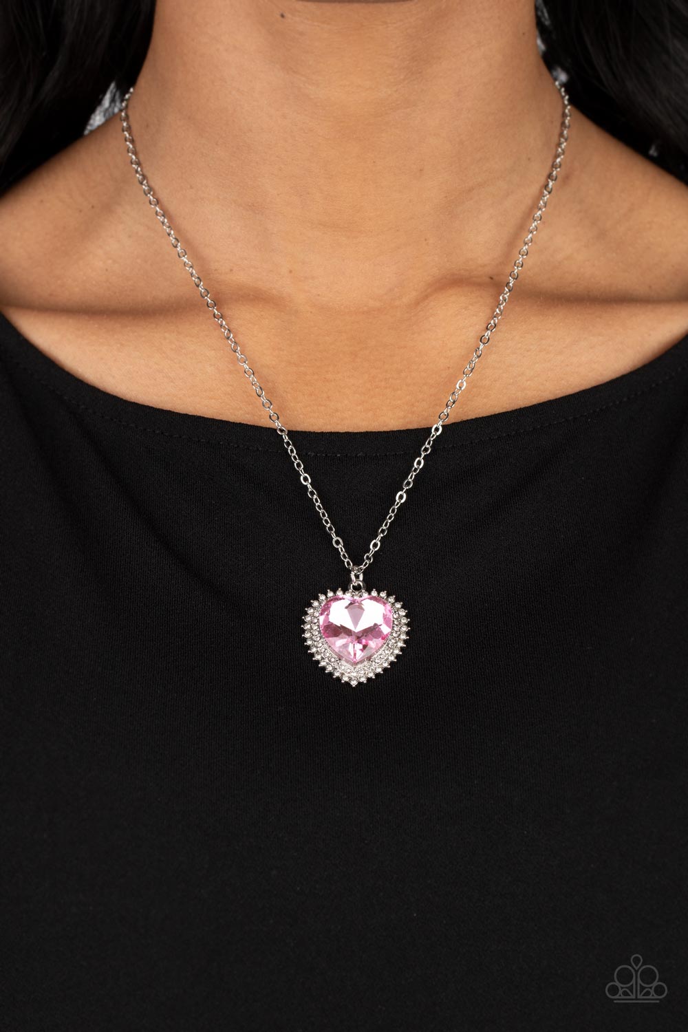 TMST Bling Sweethearts Stroll - Pink Paparzzi Accessories Necklace