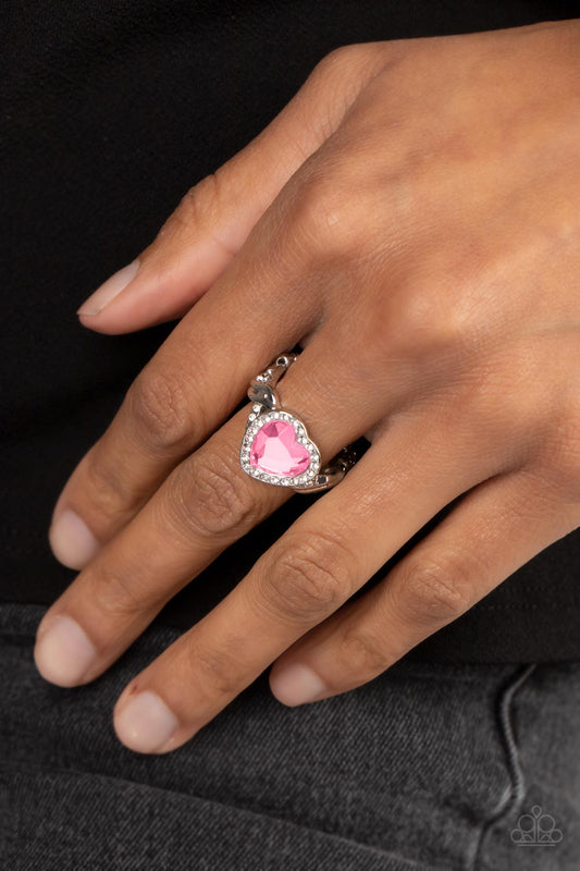 Committed to Cupid - Paparazzi Accessories Pink $5 Jewelry with Janet Morgan rings