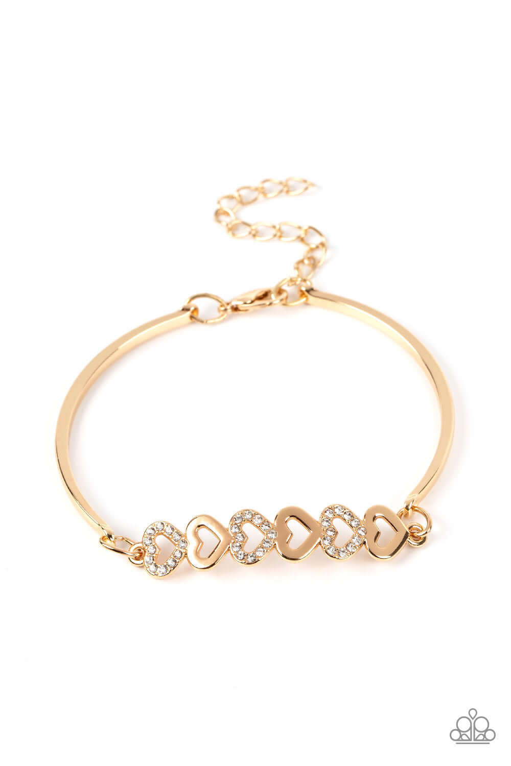 Attentive Admirer - Paparazzi Accessories Gold Bracelet $5 Jewelry with Janet Morgan Bracelets