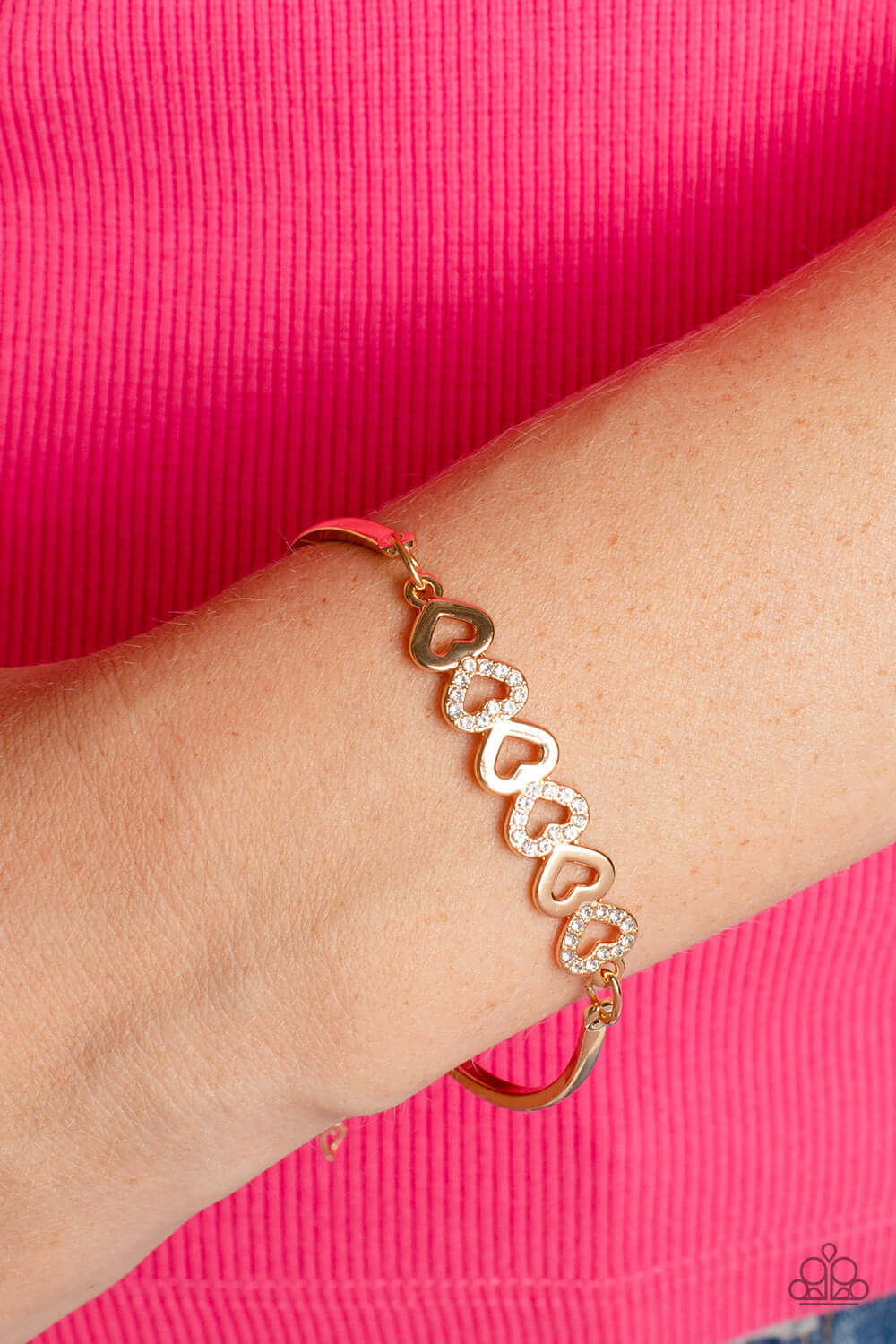 Attentive Admirer - Paparazzi Accessories Gold Bracelet $5 Jewelry with Janet Morgan Bracelets