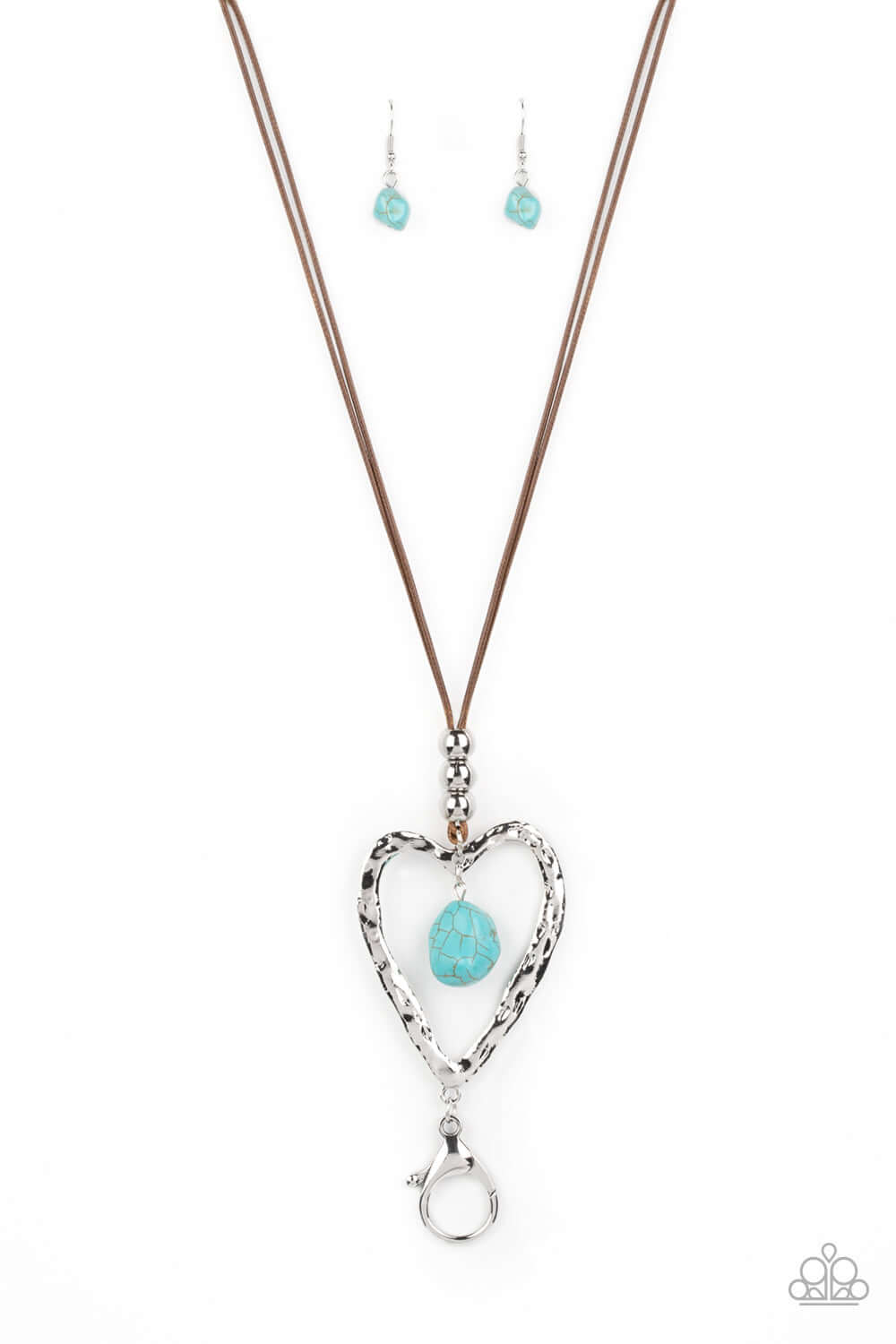 Santa Fe Sweetheart - Paparazzi Accessories Blue Lanyard Necklace $5 Jewelry with Janet Morgan Necklace