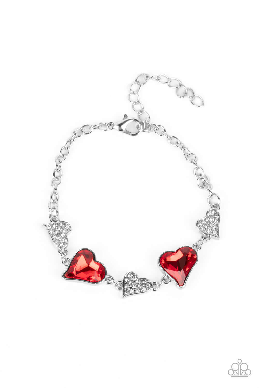 Cluelessly Crushing - Red - Paparazzi Accessories Bracelet $5 Jewelry with Janet Morgan Bracelets