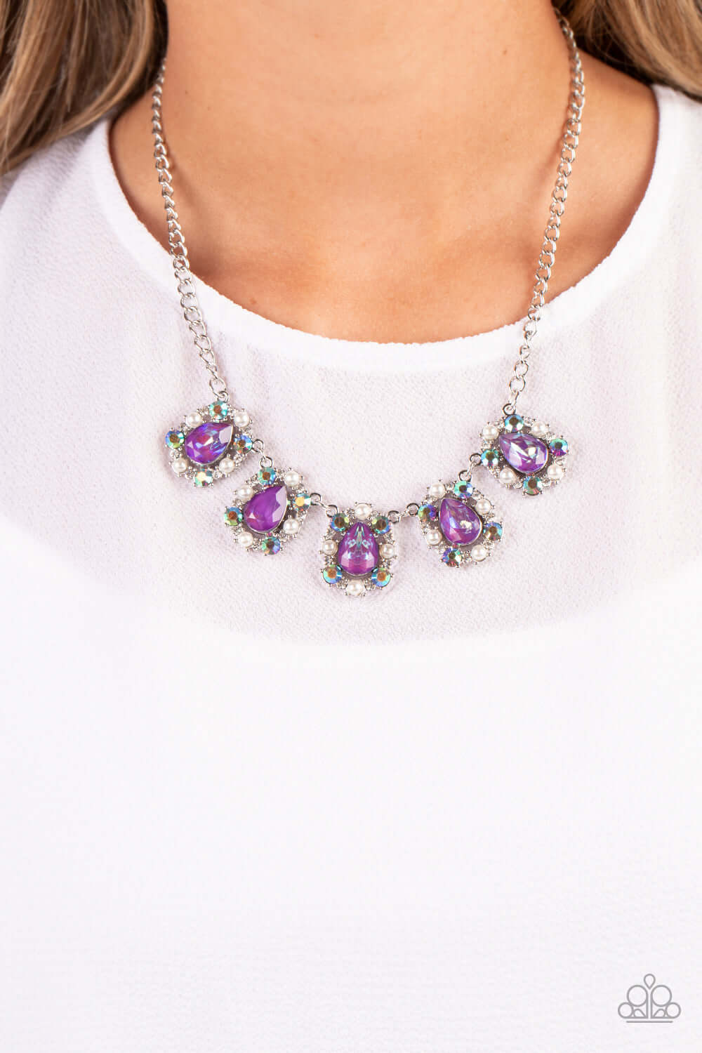 Pearly Pond - Purple Paparazzi Accessories Necklace $5 Jewelry with Janet Morgan Necklace