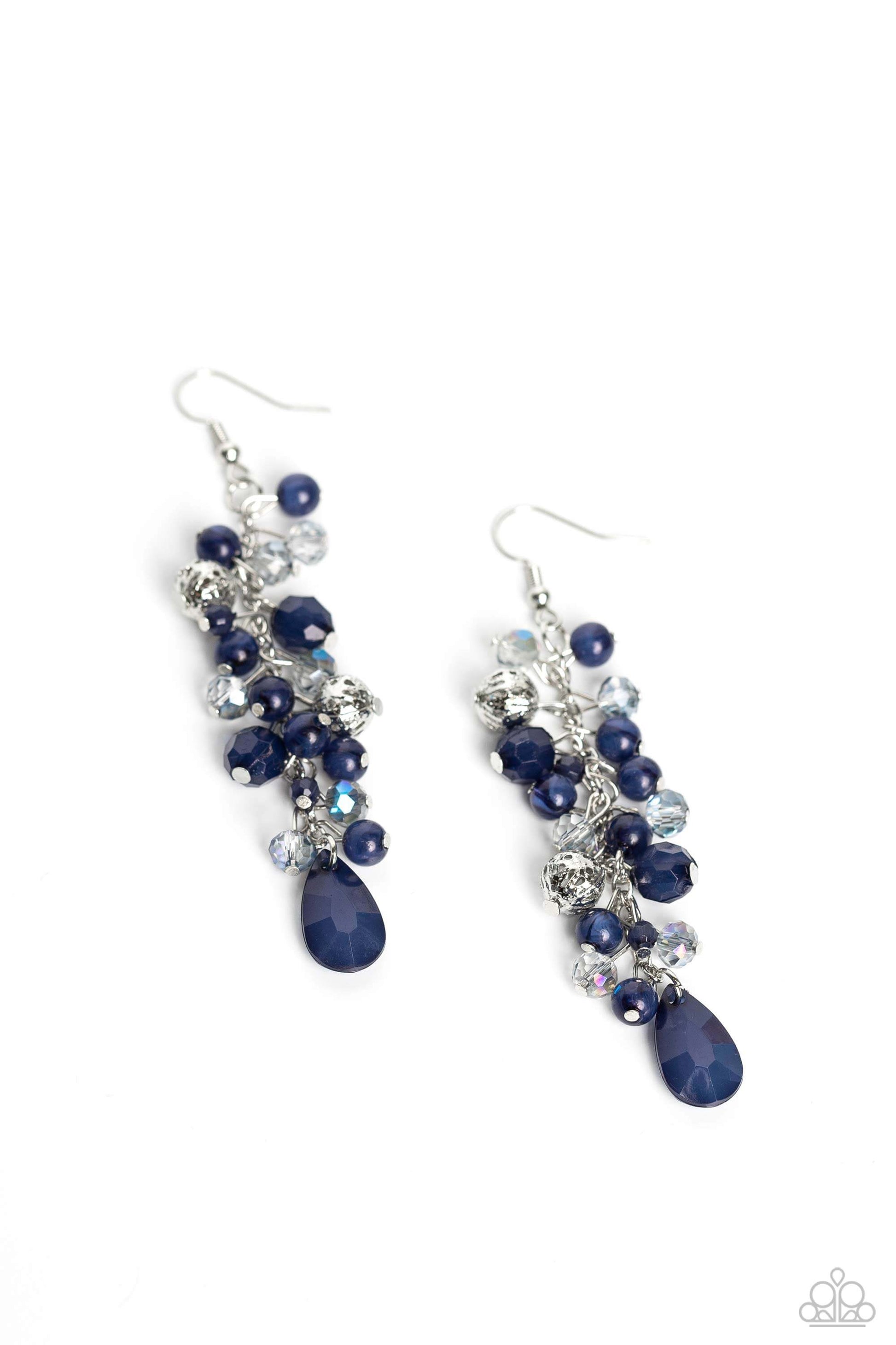 Cheeky Cascade - Blue Paparazzi Earrings $5 Jewelry with Janet Morgan Earrings