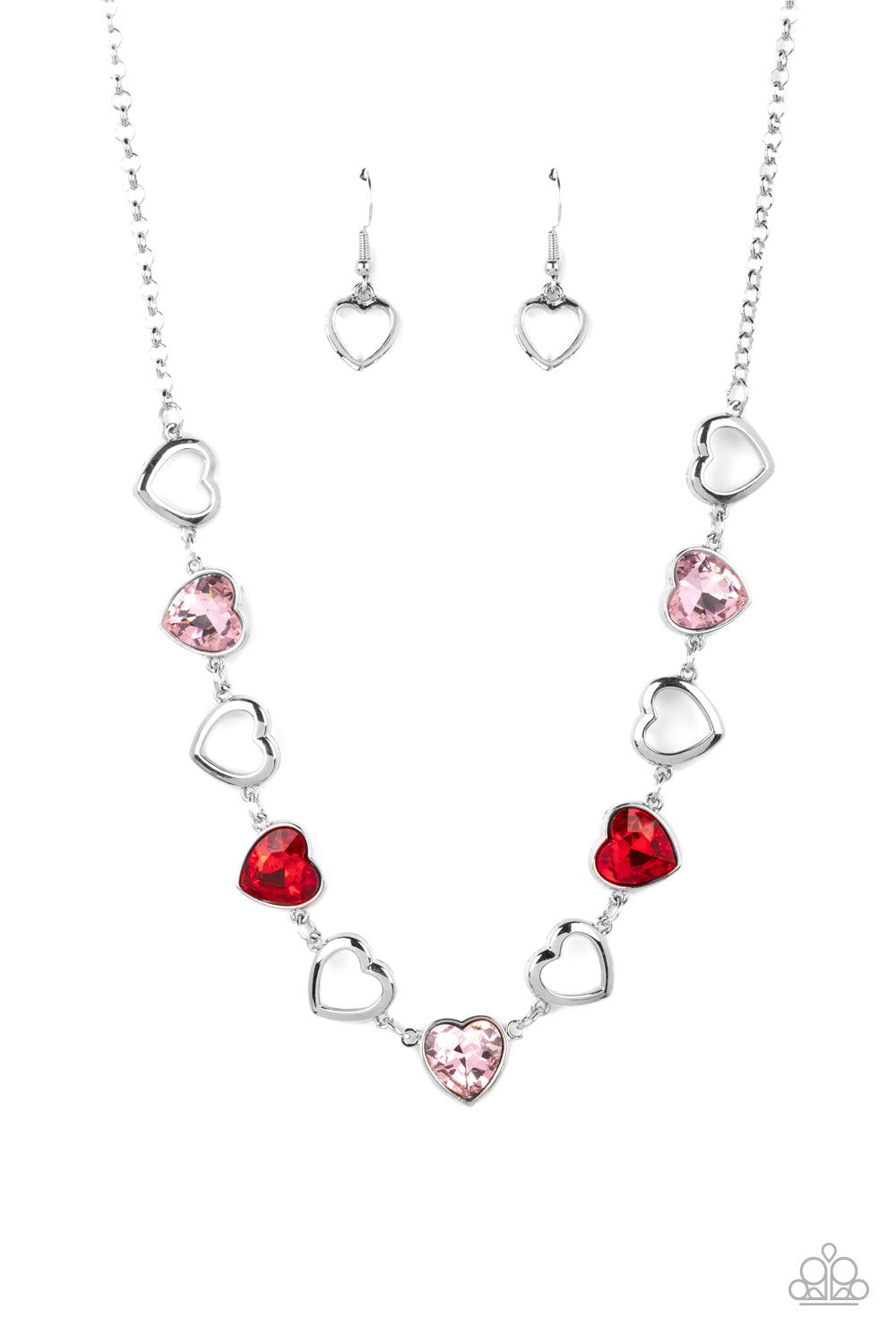 Contemporary Cupid - Paparazzi Accessories Multi Heart Necklace $5 Jewelry with Janet Morgan Necklace