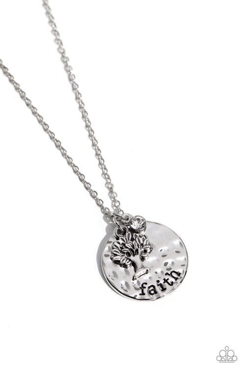 PREORDER ~ Flourishing Faith Silver Paparazzi Necklace