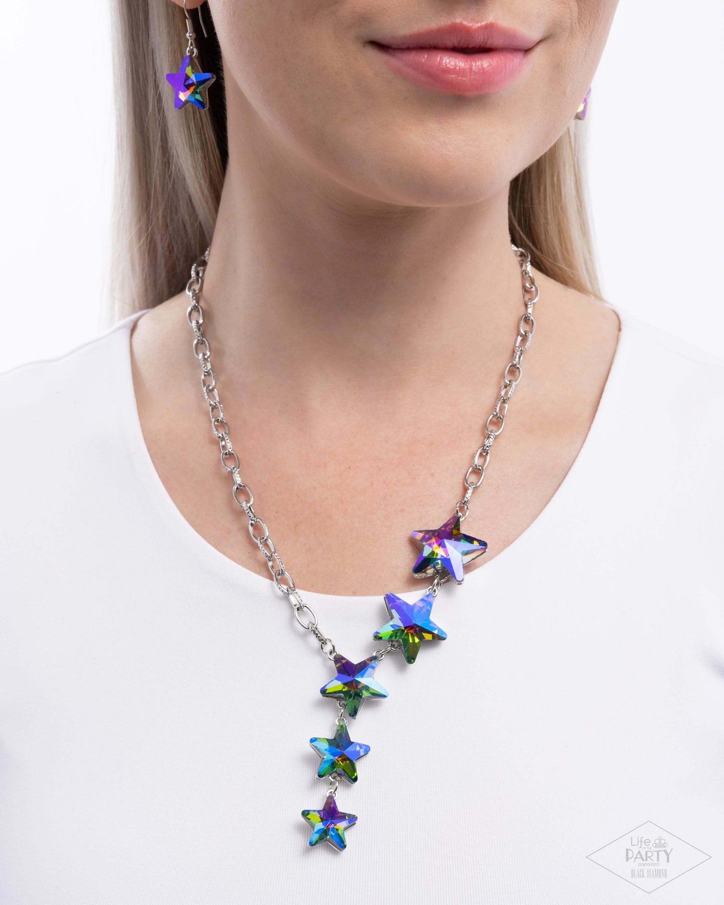 Star-Crossed Sparkle - Multi Paparazzi Necklace $5 Jewelry with Janet Morgan Necklaces