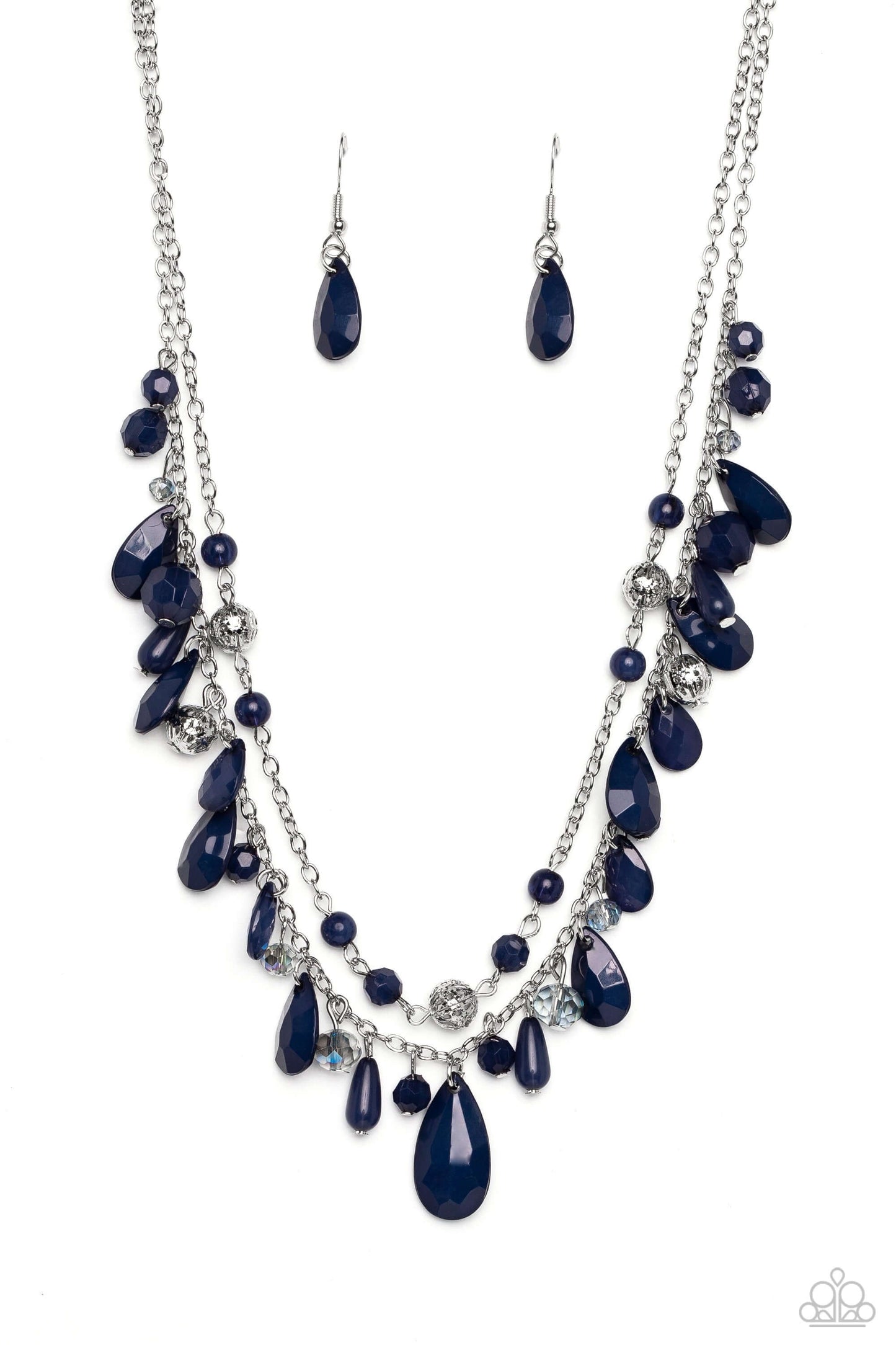 Flirty Flood - Blue Paparazzi Necklace $5 Jewelry with Janet Morgan Necklaces