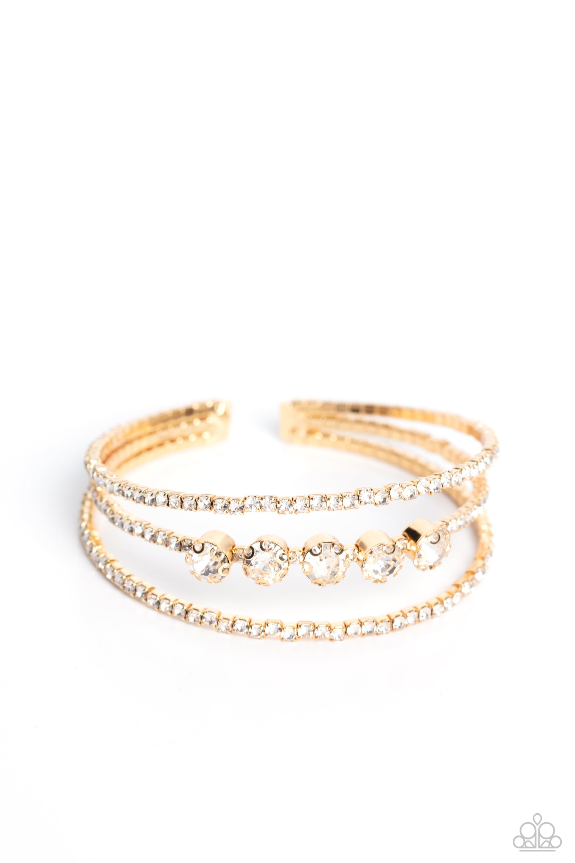 Lucid Layers - Paparazzi Accessories Gold Bracelet $5 Jewelry with Janet Morgan Bracelets