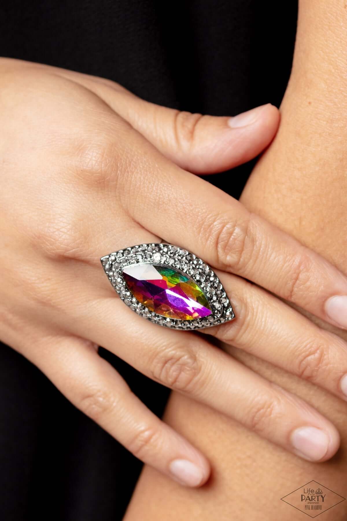 Jaw-Dropping Dazzle - Multi Paparazzi Ring $5 Jewelry with Janet Morgan rings