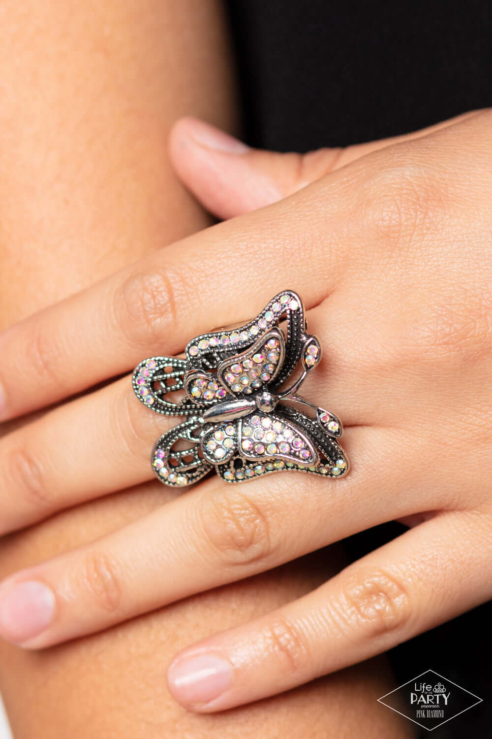 Free To Fly - Multi Paparazzi Butterfly Ring $5 Jewelry with Janet Morgan rings