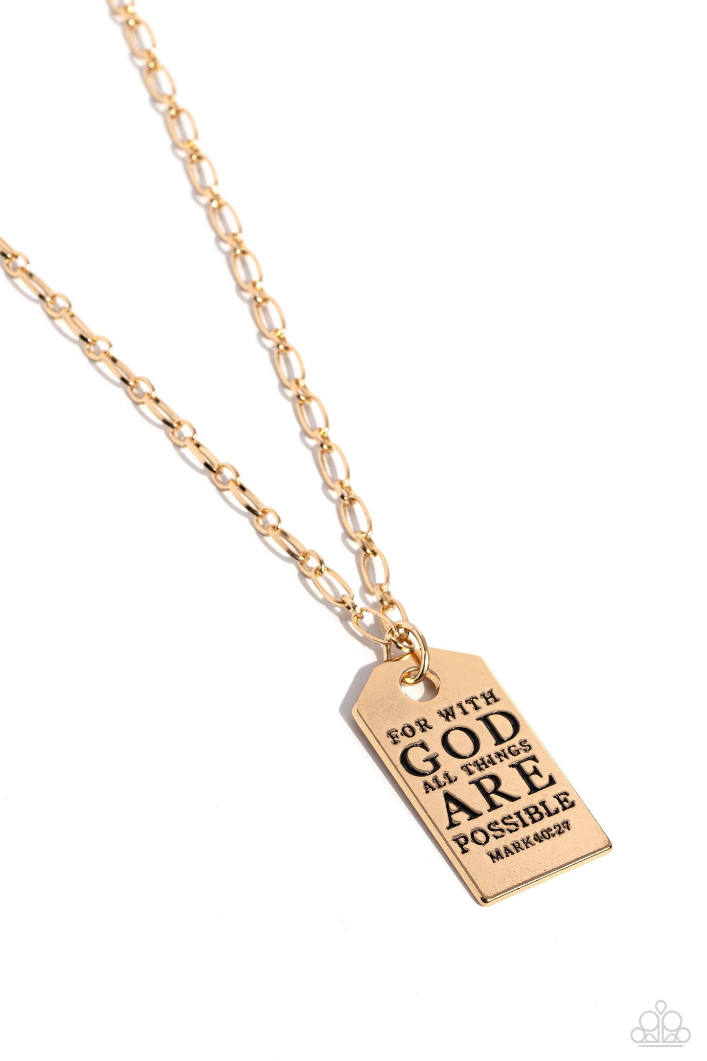 Possible Pendant - Gold Inspirational Faith Necklace Paparazzi $5 Jewelry with Janet Morgan Necklaces