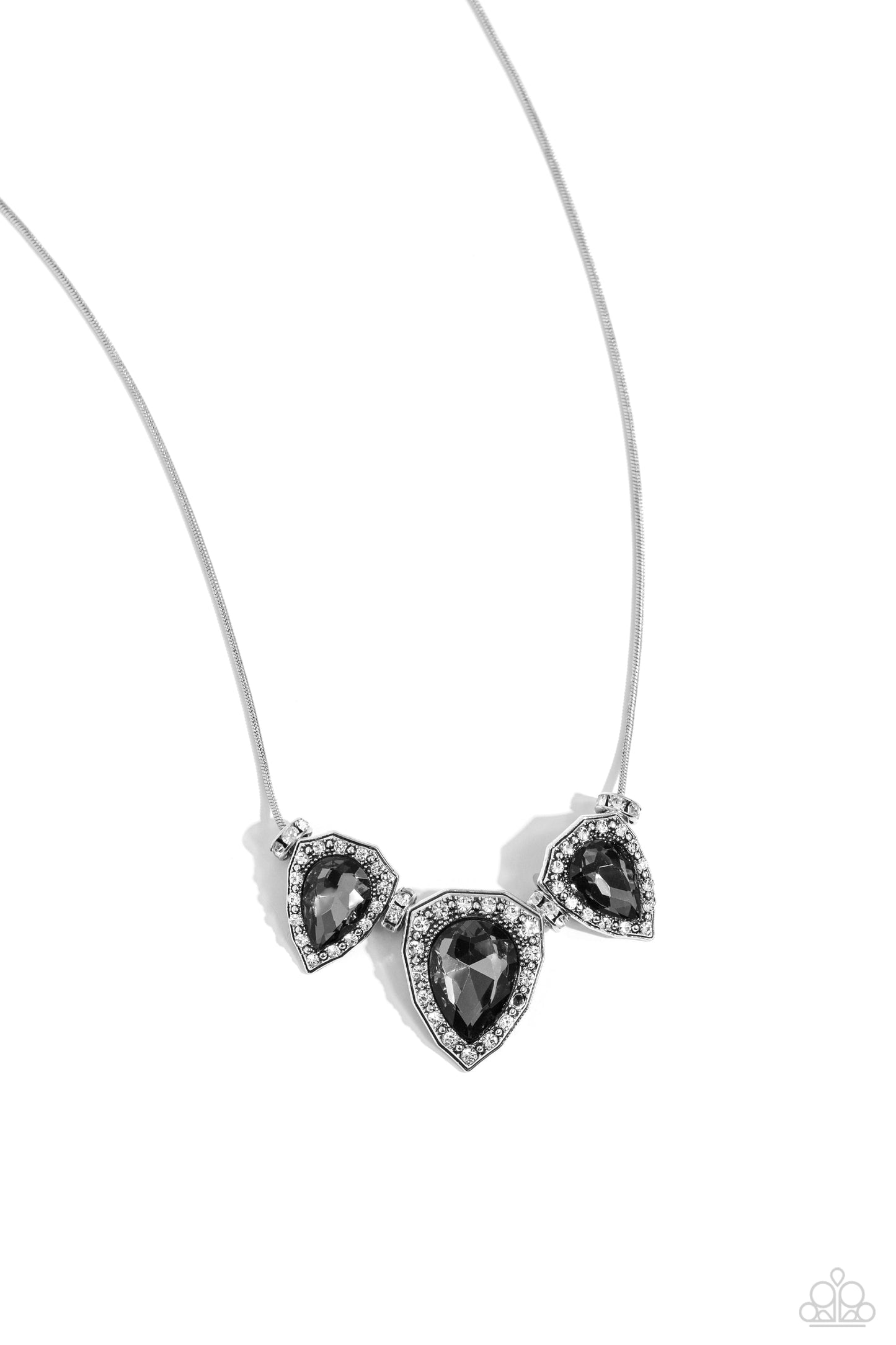 Majestic Met Ball - Silver Paparazzi Necklace $5 Jewelry with Janet Morgan Necklaces