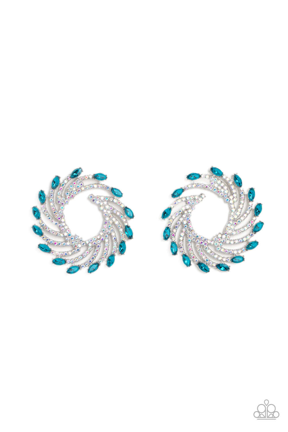 Firework Fanfare - Blue Paparazzi Accessories Earring $5 Jewelry with Janet Morgan Earrings