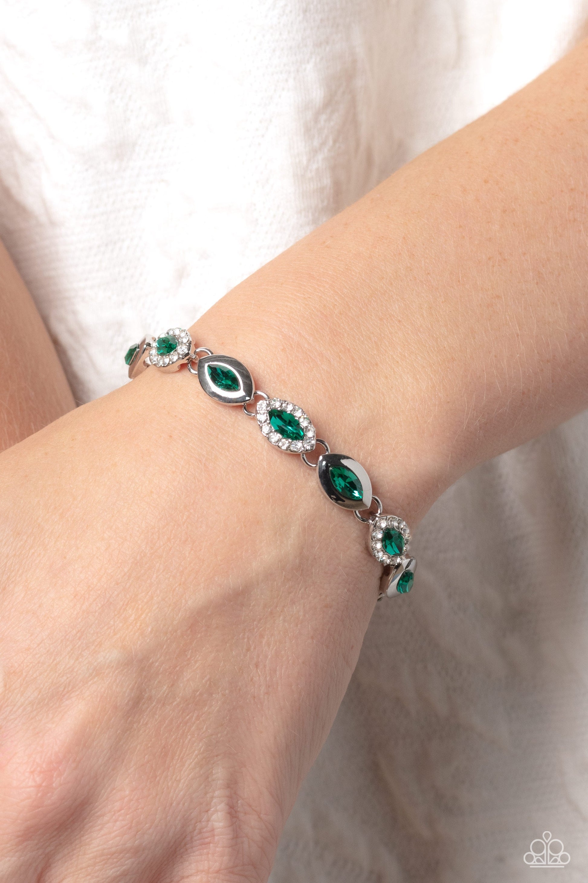 TMST Bling Some Serious Sparkle - Green Paparazzi Bracelet