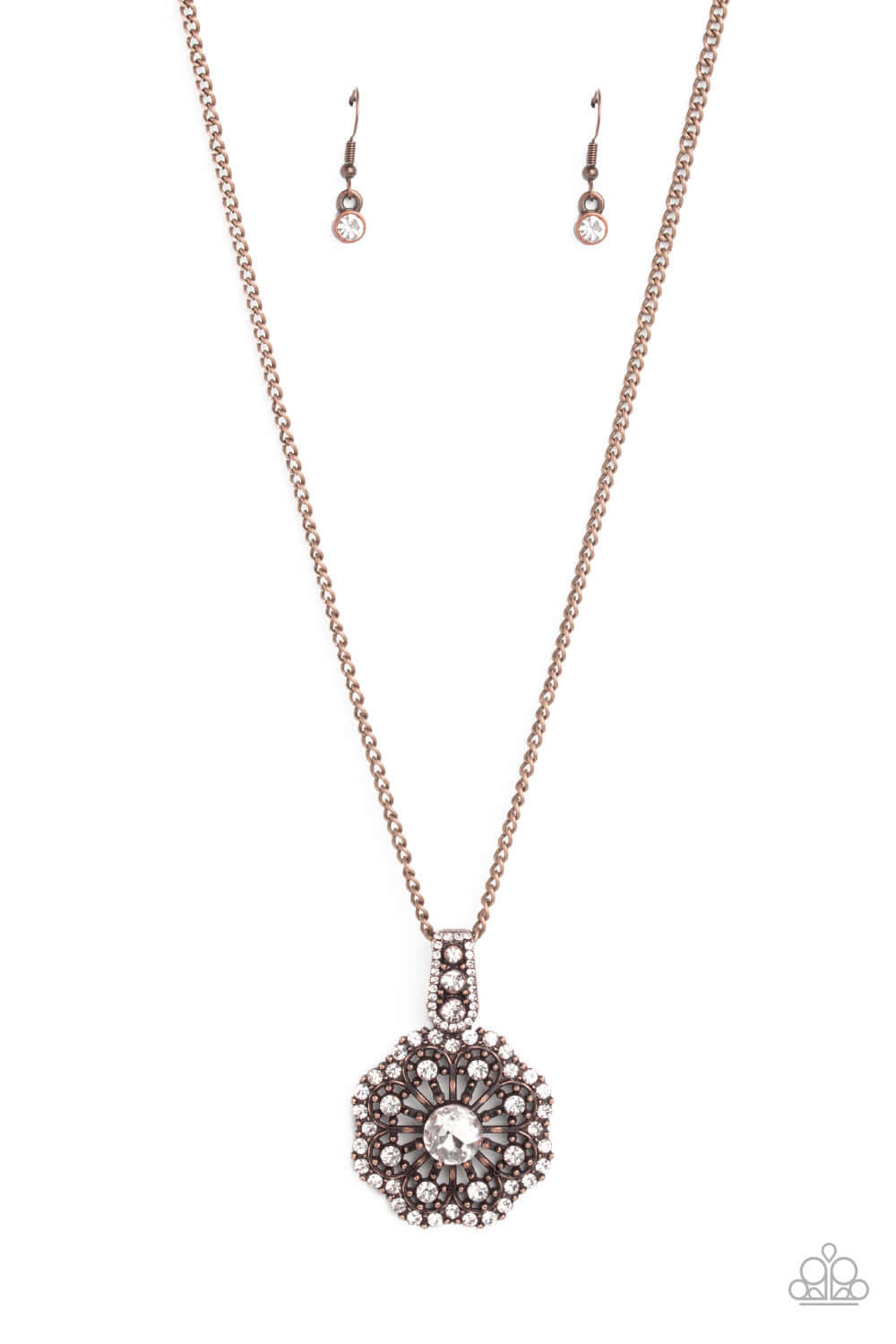 Bewitching Brilliance - Copper - Paparazzi Accessories Necklace $5 Jewelry with Janet Morgan Necklaces