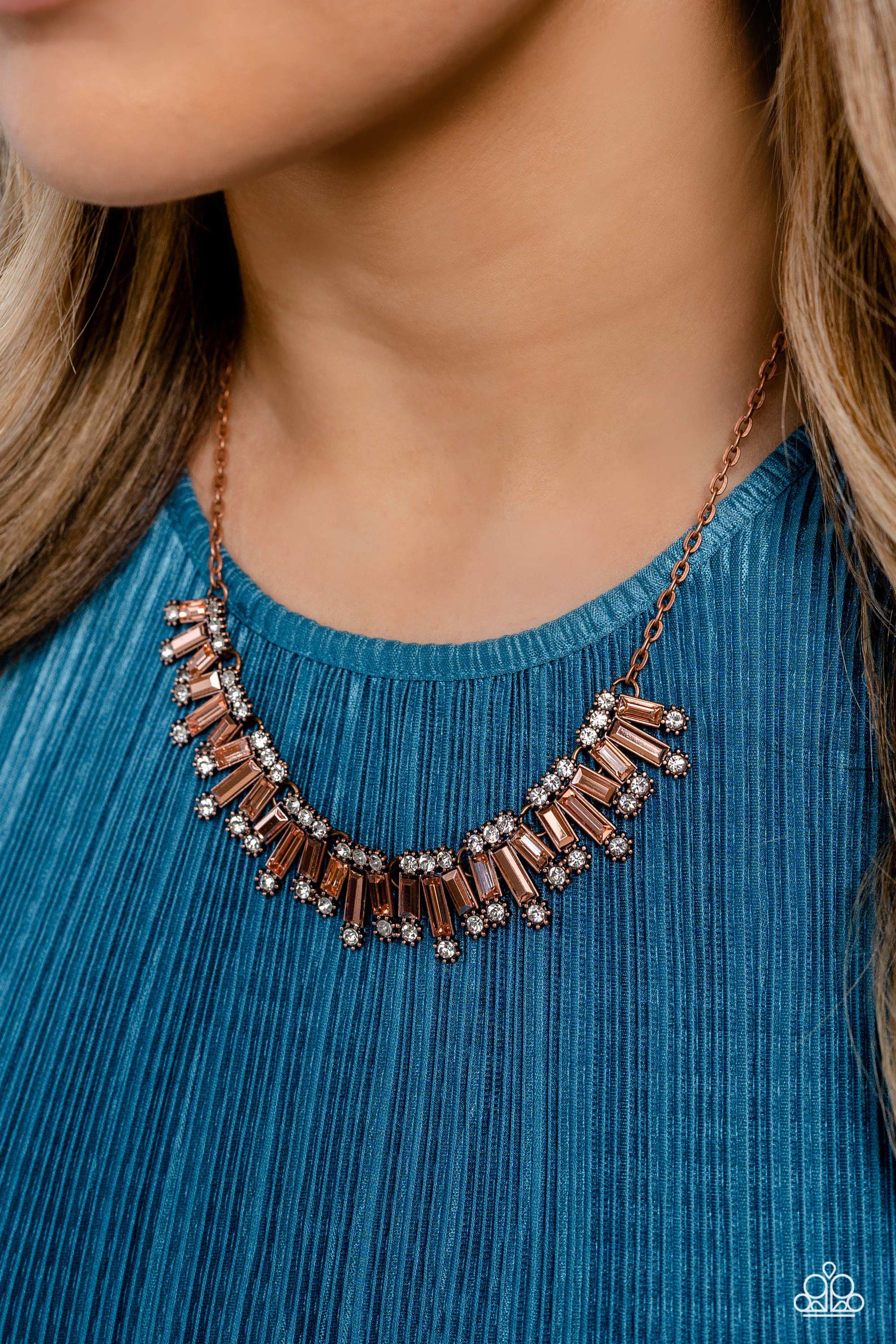 TMST Bling Sunburst Season - Copper Paparazzi Necklace