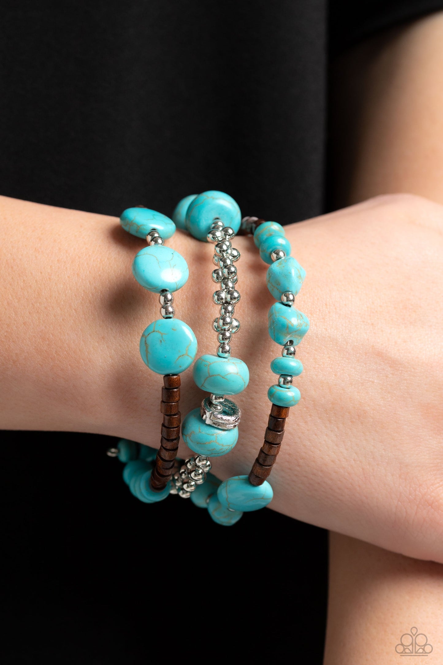 Operation Outdoors - Blue Paparazzi Bracelet $5 Jewelry with Janet Morgan Bracelets