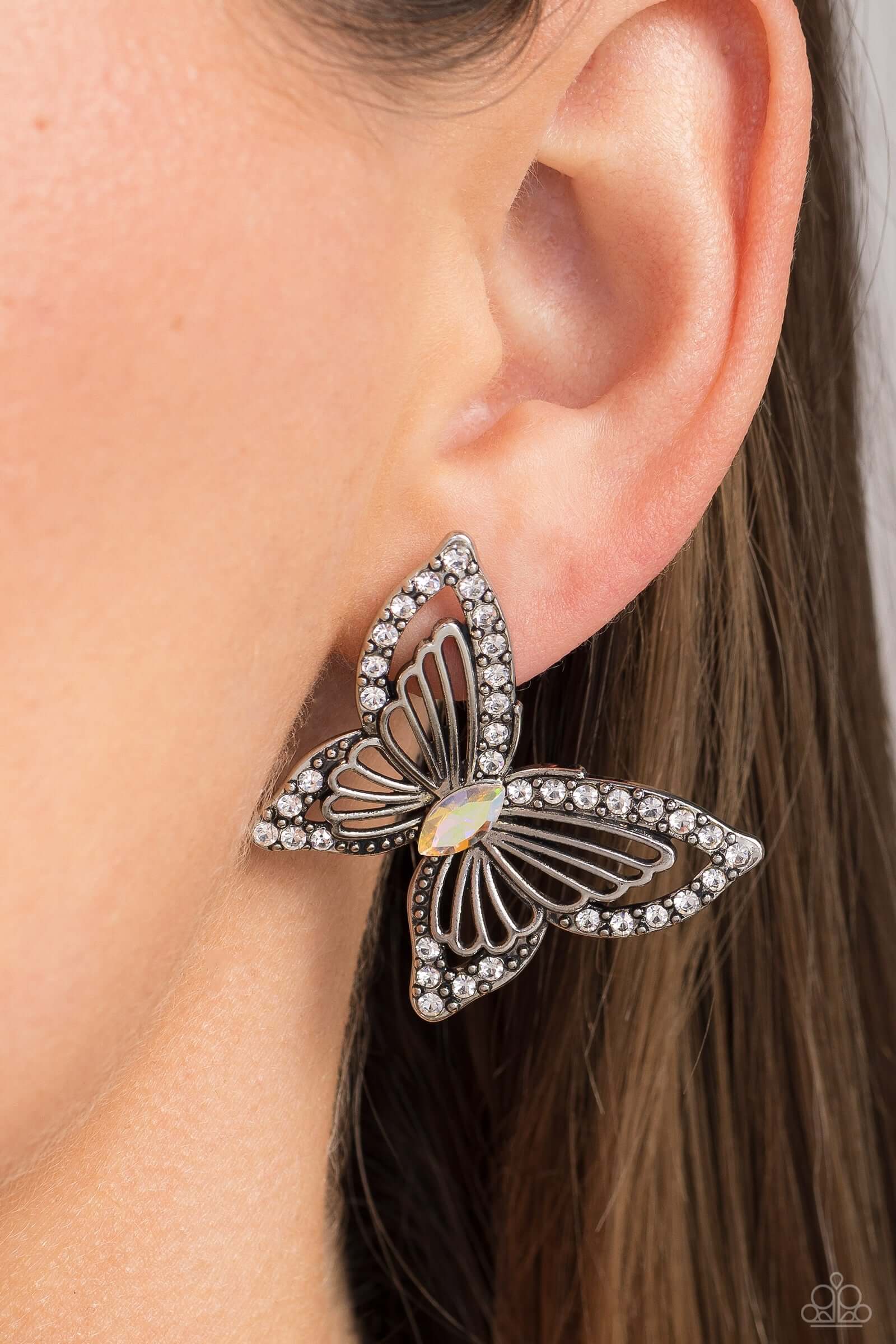 Wispy Wings - Multi Paparazzi Accessories Earrings $5 Jewelry with Janet Morgan Earrings