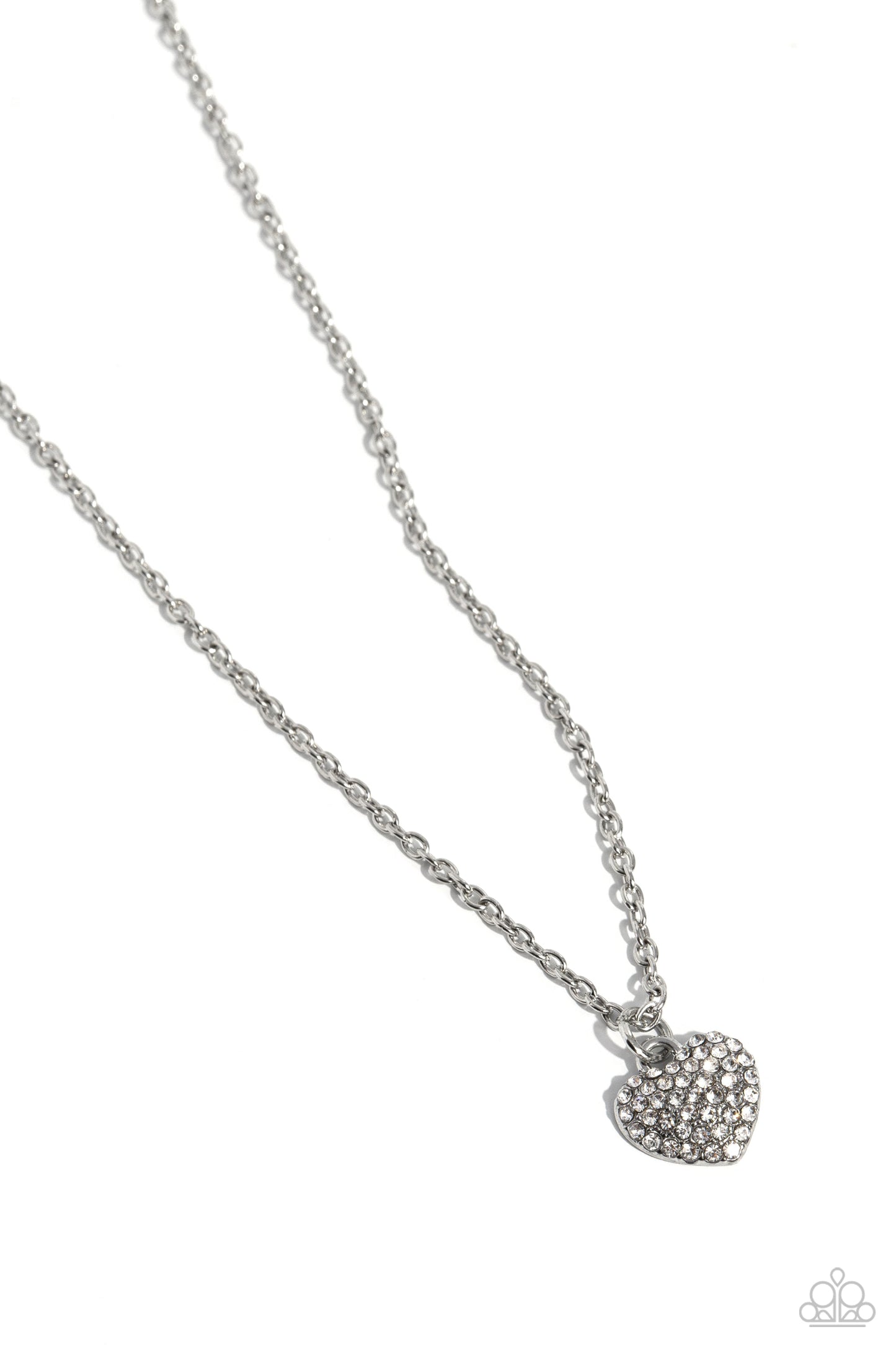 Goin Courtin - White Heart Paparazzi Necklace $5 Jewelry with Janet Morgan Necklaces