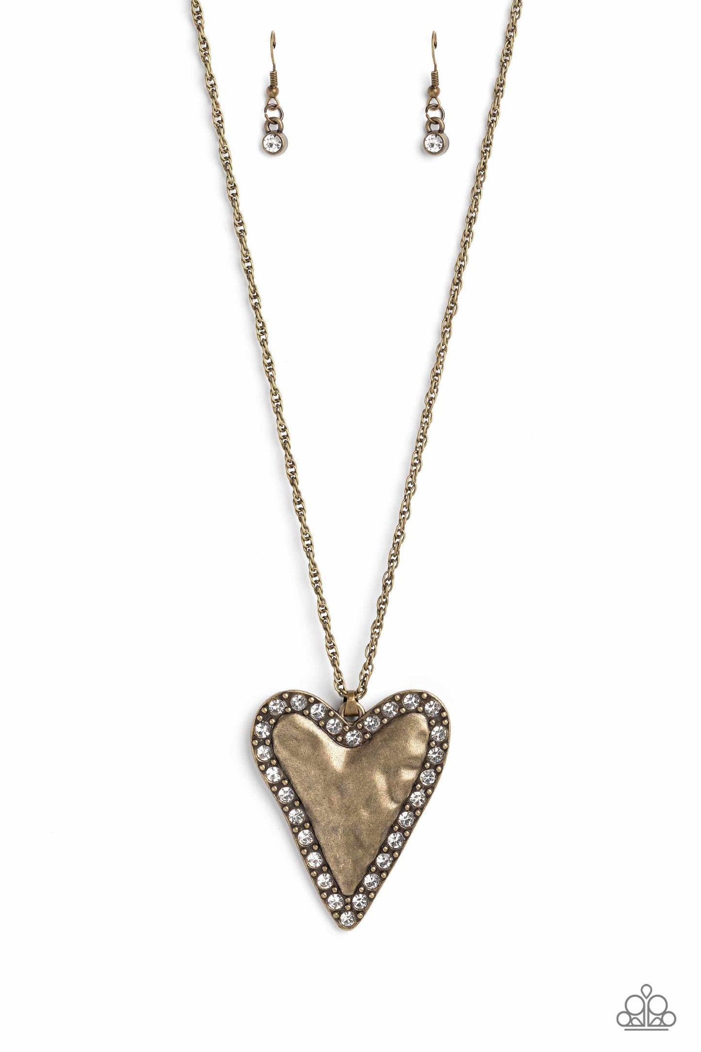 Radiant Romeo - Brass Paparazzi Necklace $5 Jewelry with Janet Morgan Necklaces