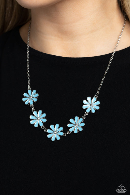 Flora Fantasy - Blue Paparazzi Accessories Necklace $5 Jewelry with Janet Morgan Necklaces