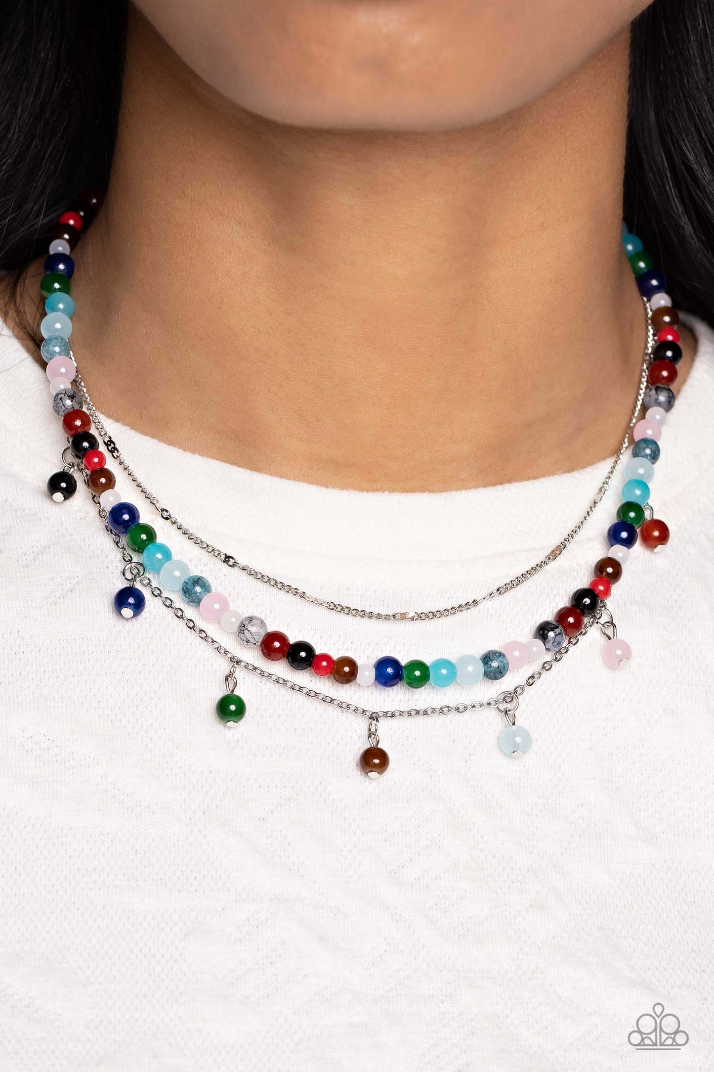 BEAD All About It - Multi Paparazzi Necklace $5 Jewelry with Janet Morgan Necklaces