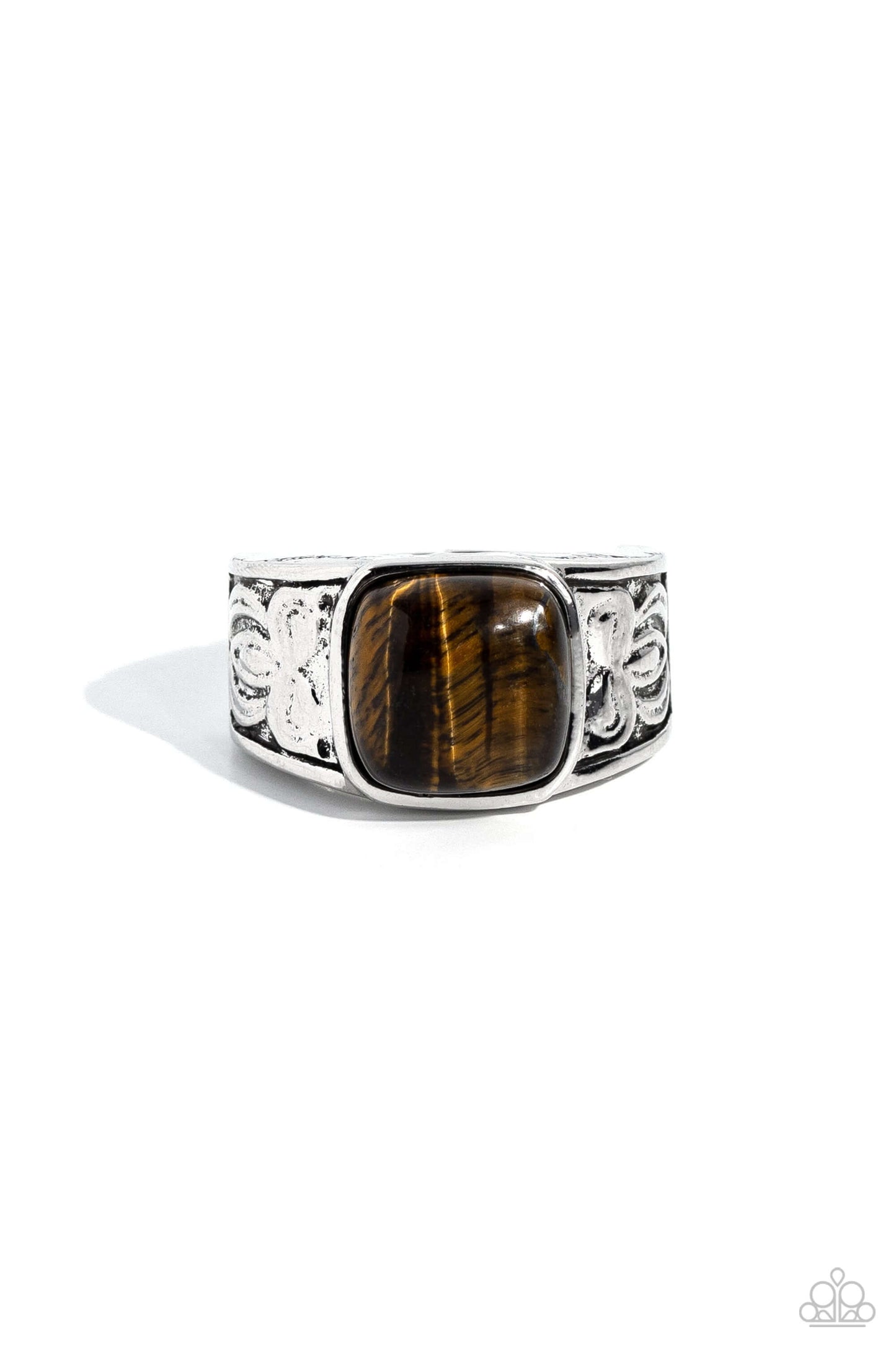 Regal Resistance - Brown Paparazzi Accessories Men's Ring $5 Jewelry with Janet Morgan rings