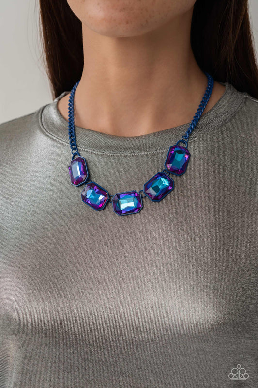 Emerald City Couture - Blue Paparazzi Necklace Life of the Party $5 Jewelry with Janet Morgan Necklaces