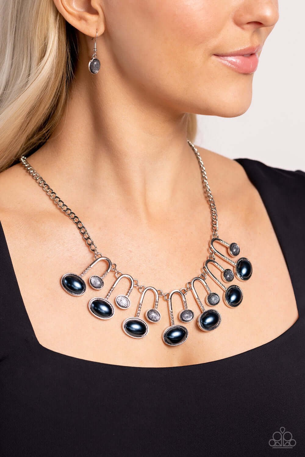 Abstract Adornment - Blue Paparazzi Necklace $5 Jewelry with Janet Morgan Necklaces