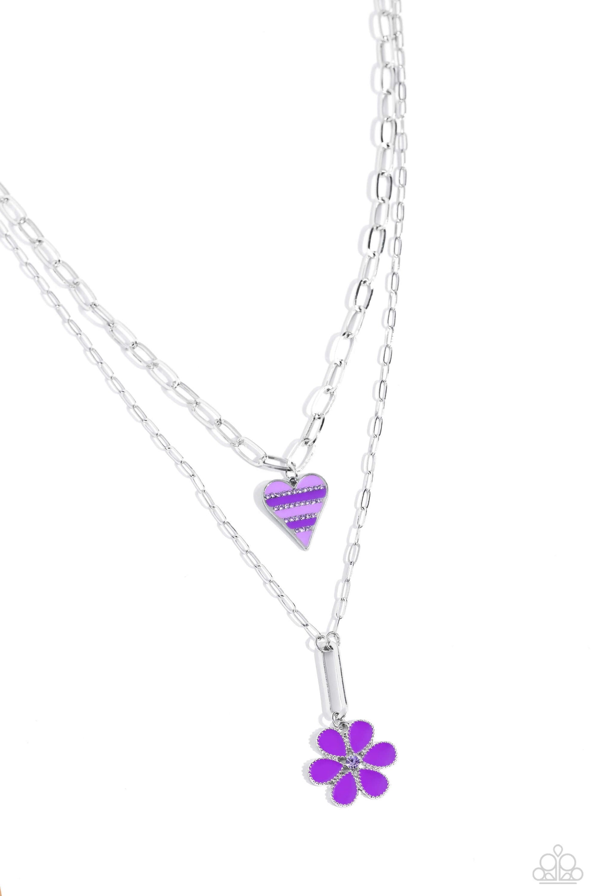 Childhood Charms - Purple Paparazzi Necklace $5 Jewelry with Janet Morgan Necklaces