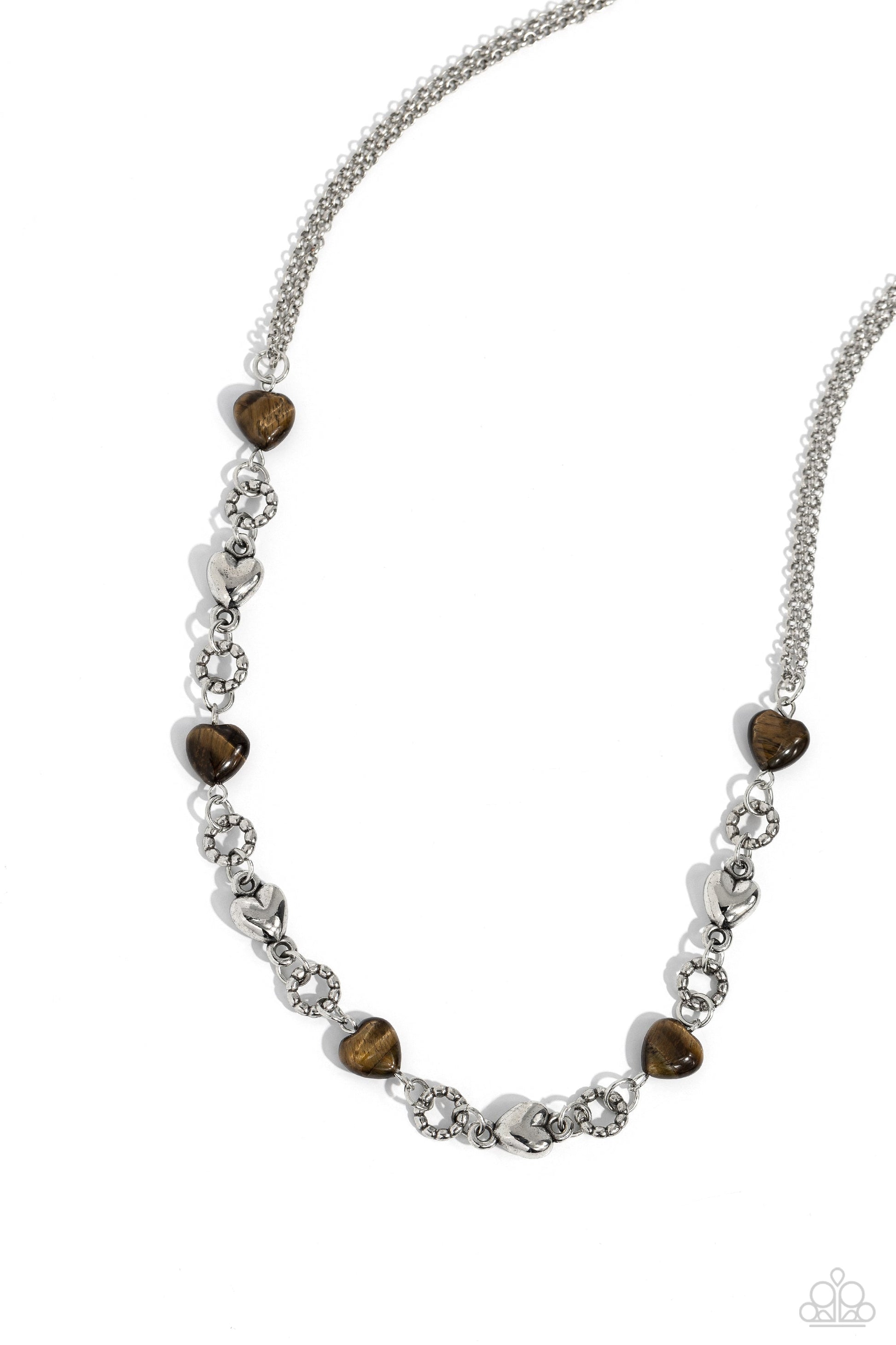 My HEARTBEAT Will Go On - Brown Paparazzi Necklace $5 Jewelry with Janet Morgan Necklaces