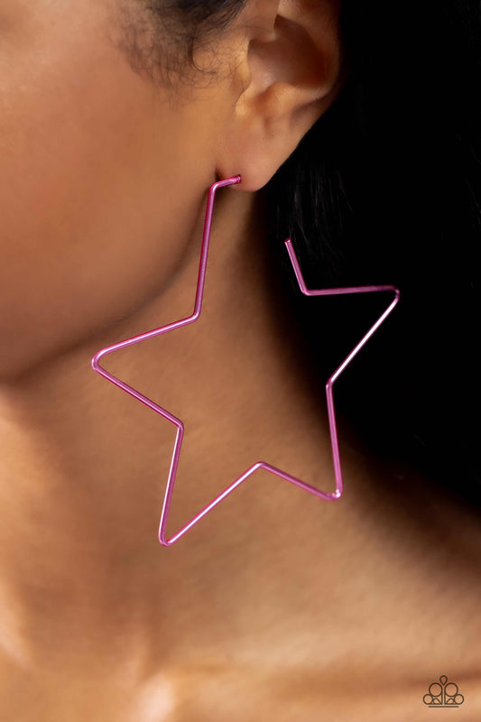 TMST Bling Starstruck Secret - Pink Paparazzi Earrings