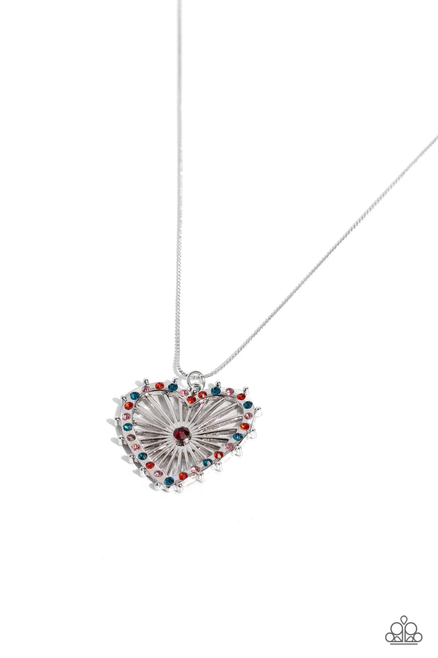 Flirting Ferris Wheel - Red Heart Paparazzi Necklace $5 Jewelry with Janet Morgan Necklace