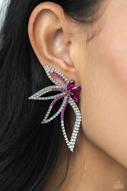 Twinkling Tulip - Pink Life of the Party Paparazzi Accessories TMST Bling $5 Jewelry with Janet Morgan Earrings