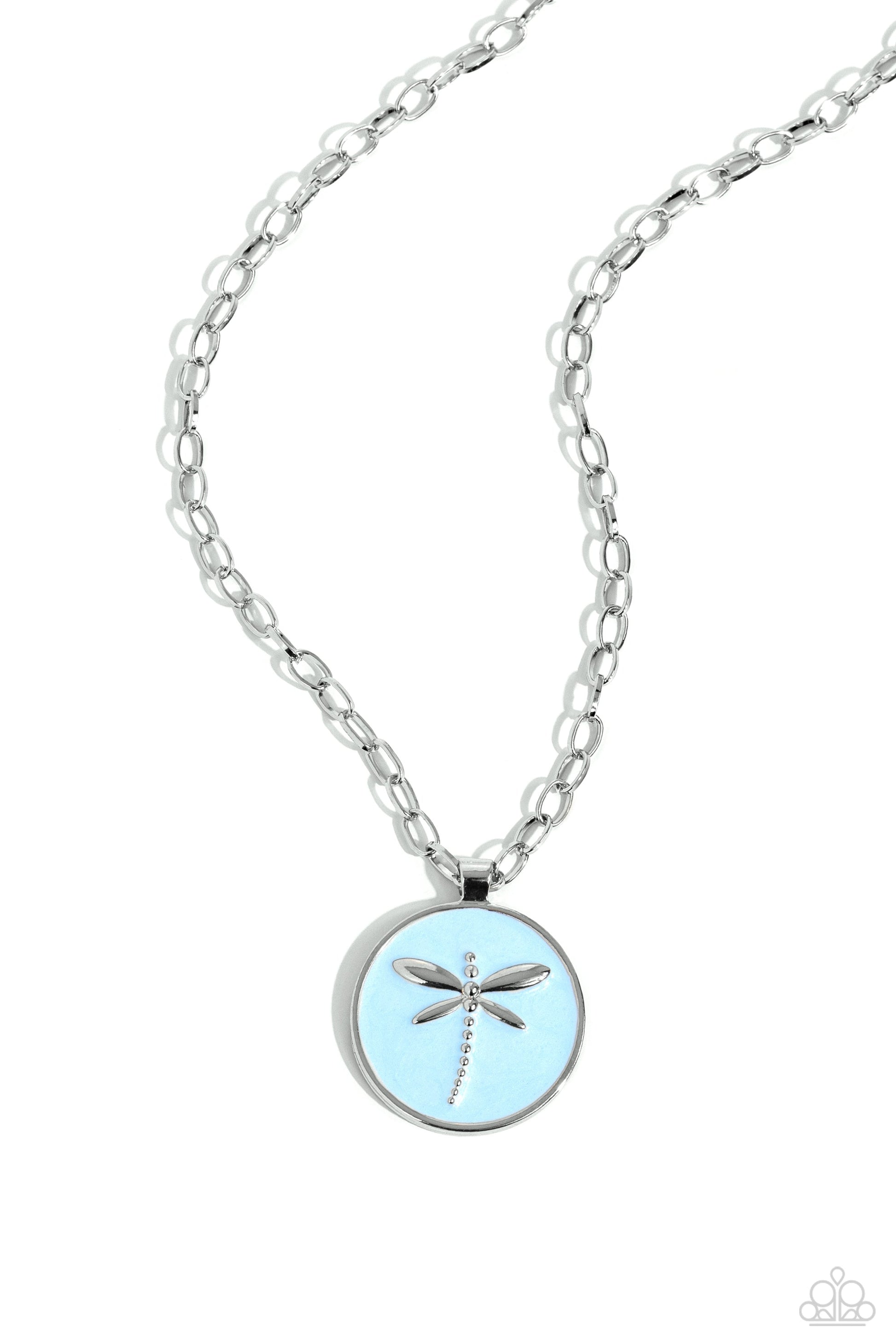 Decorative Dragonfly - Blue Paparazzi Necklace $5 Jewelry with Janet Morgan Necklaces