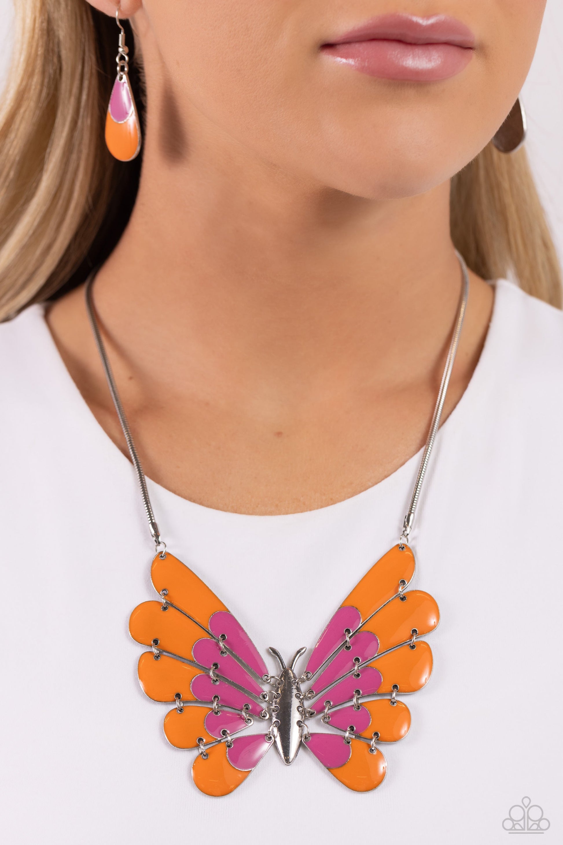 Moth Maven - Pink Paparazzi Necklace $5 Jewelry with Janet Morgan Necklaces