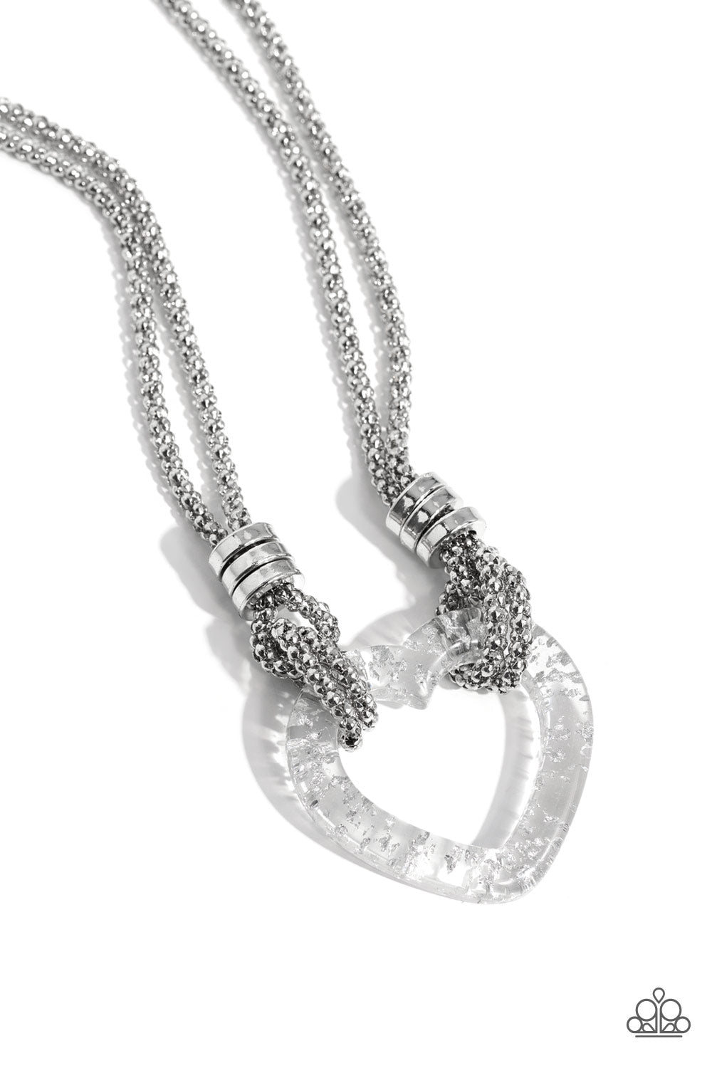 Lead with Your Heart - Silver Paparazzi Heart Necklace $5 Jewelry with Janet Morgan Necklaces