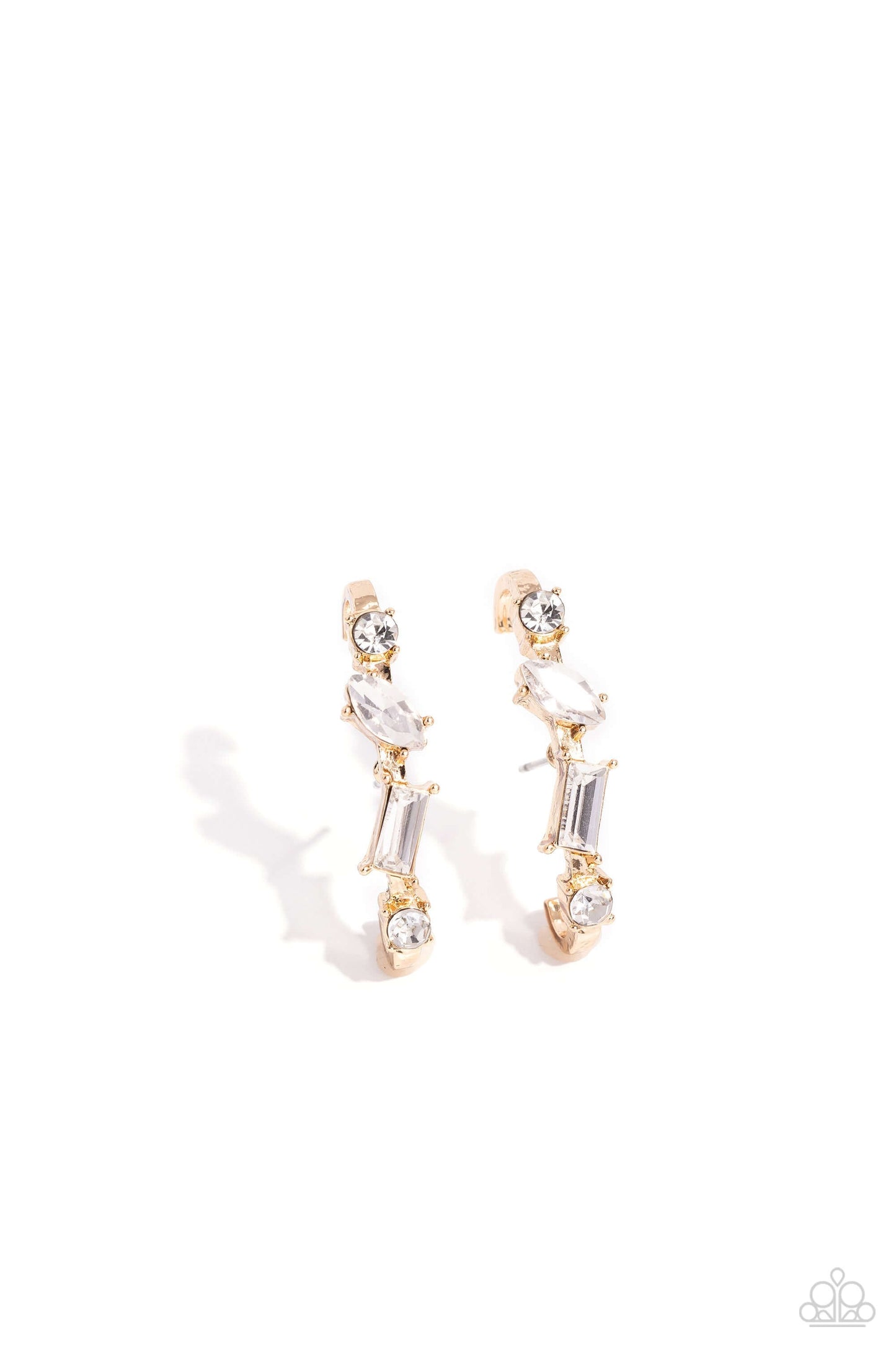 Sliding Shimmer - Gold Paparazzi Earrings $5 Jewelry with Janet Morgan Earrings