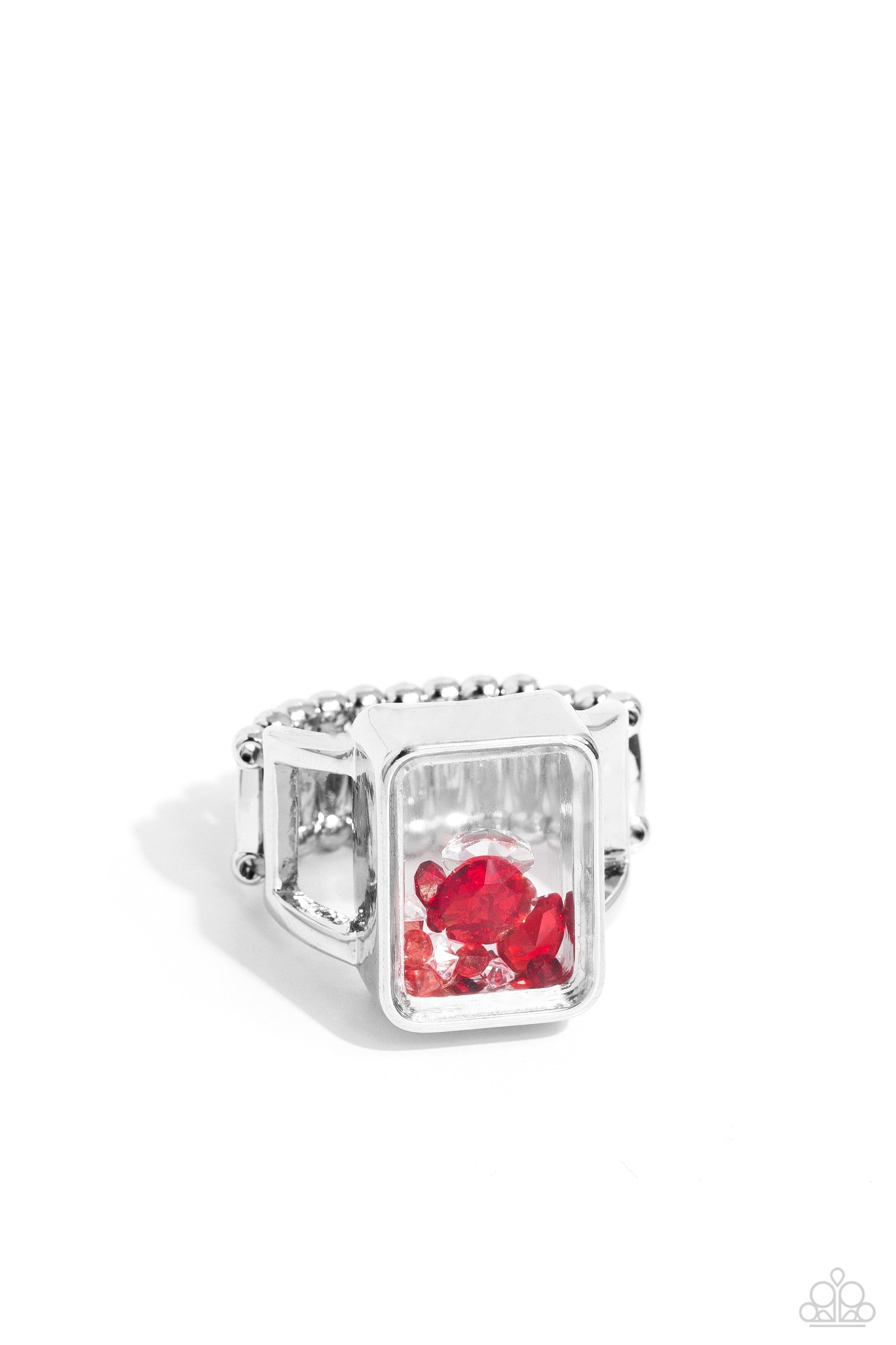 Encased Envy - Red Paparazzi Ring $5 Jewelry with Janet Morgan rings