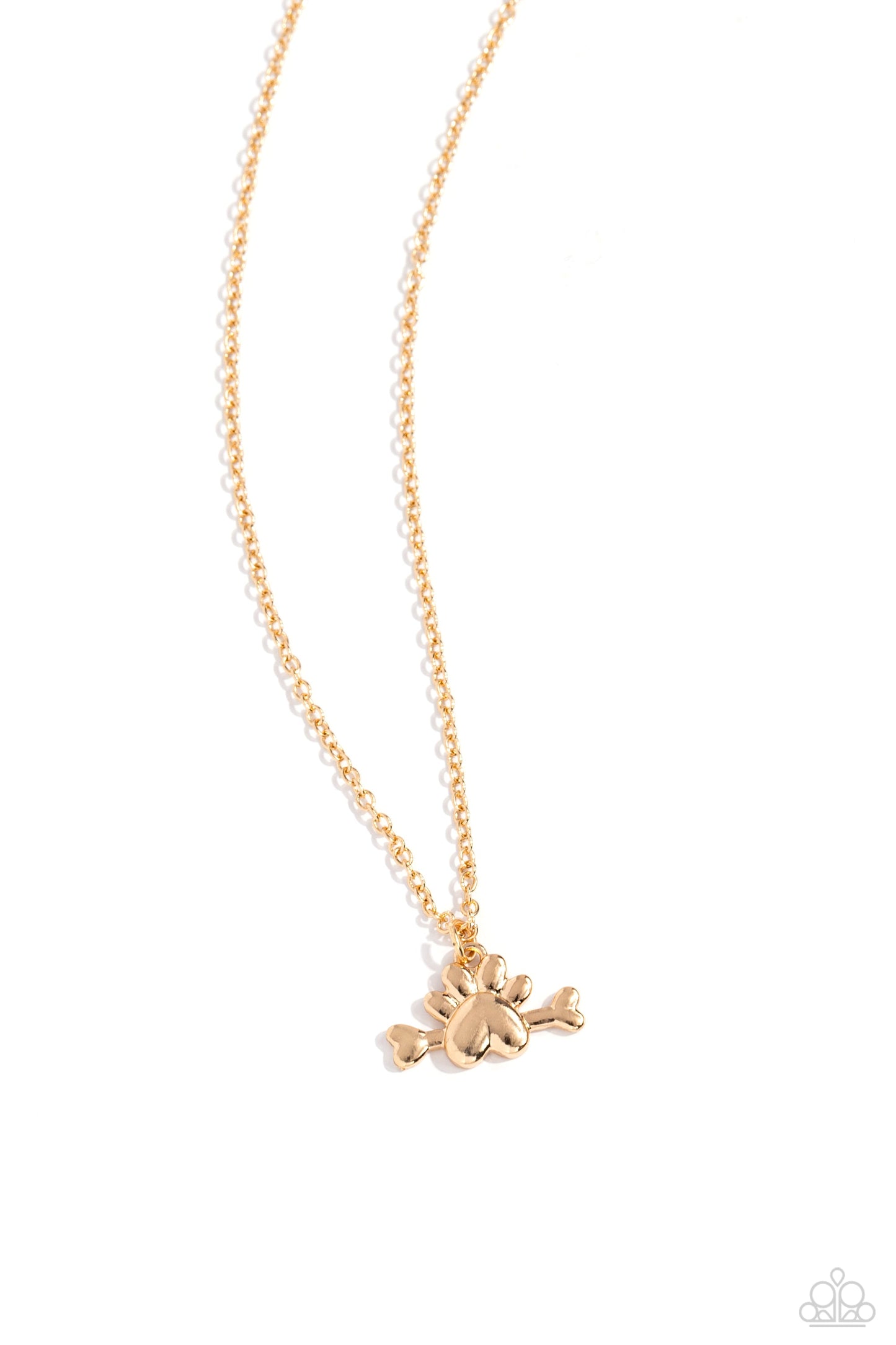 Loyal Companion - Gold Paparazzi Necklace $5 Jewelry with Janet Morgan Necklaces